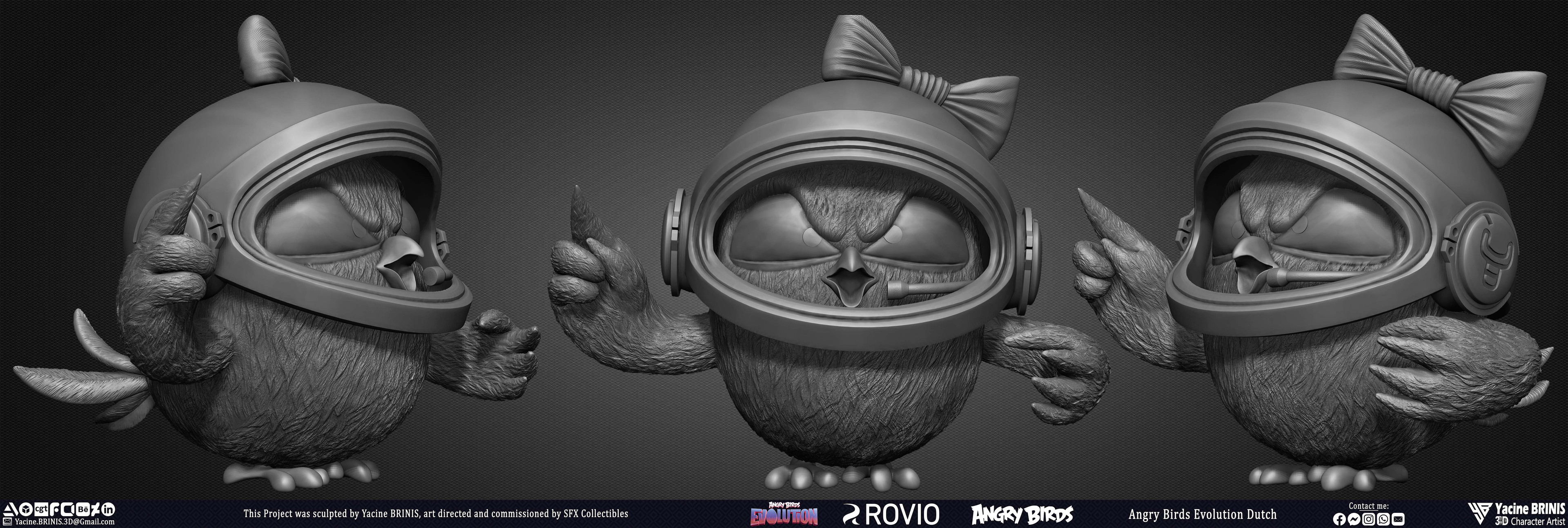 Dutch and Charlotte Angry Birds Evolution Rovio Entertainment Sculpted by Yacine BRINIS 007