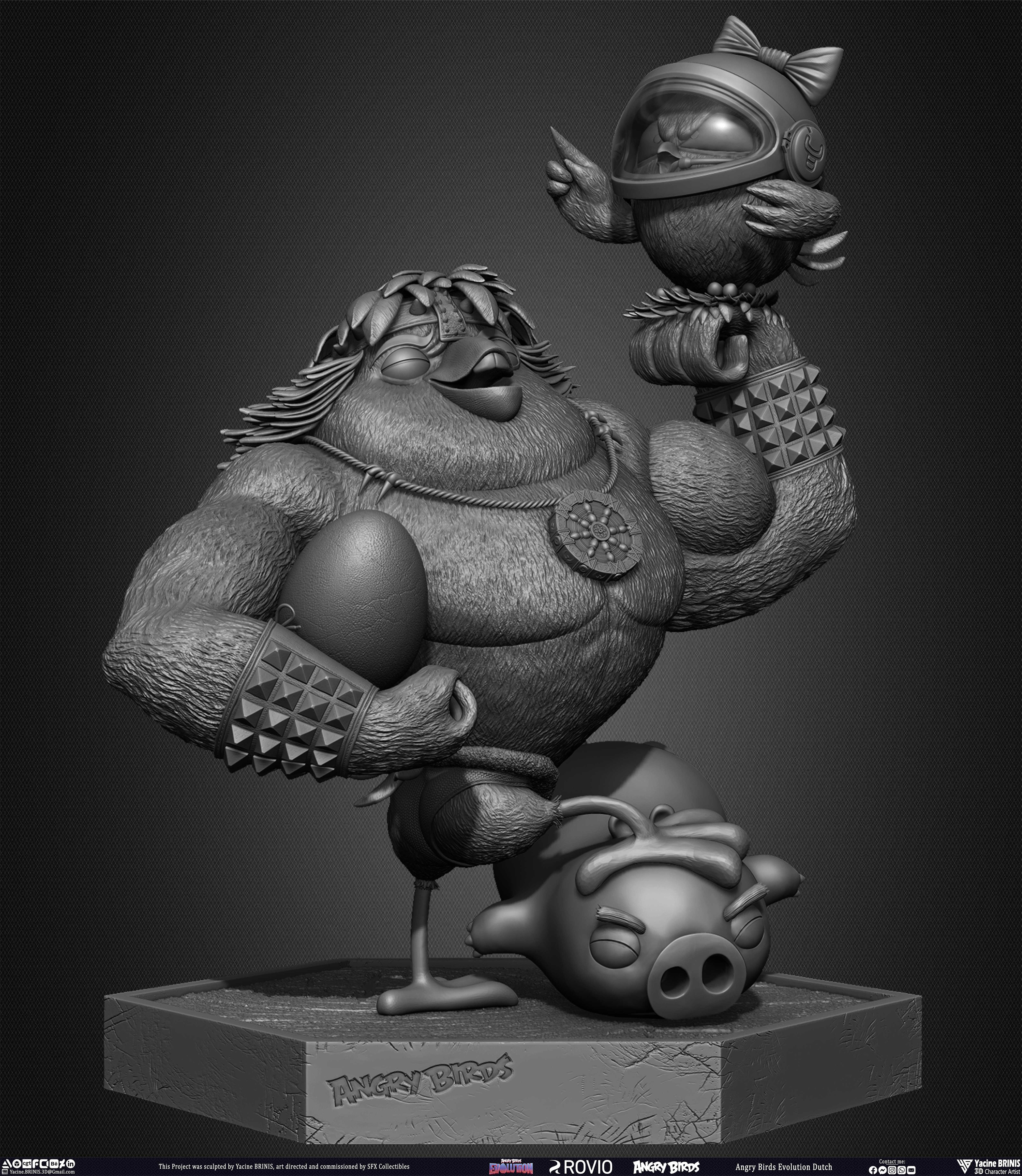 Dutch and Charlotte Angry Birds Evolution Rovio Entertainment Sculpted by Yacine BRINIS 008