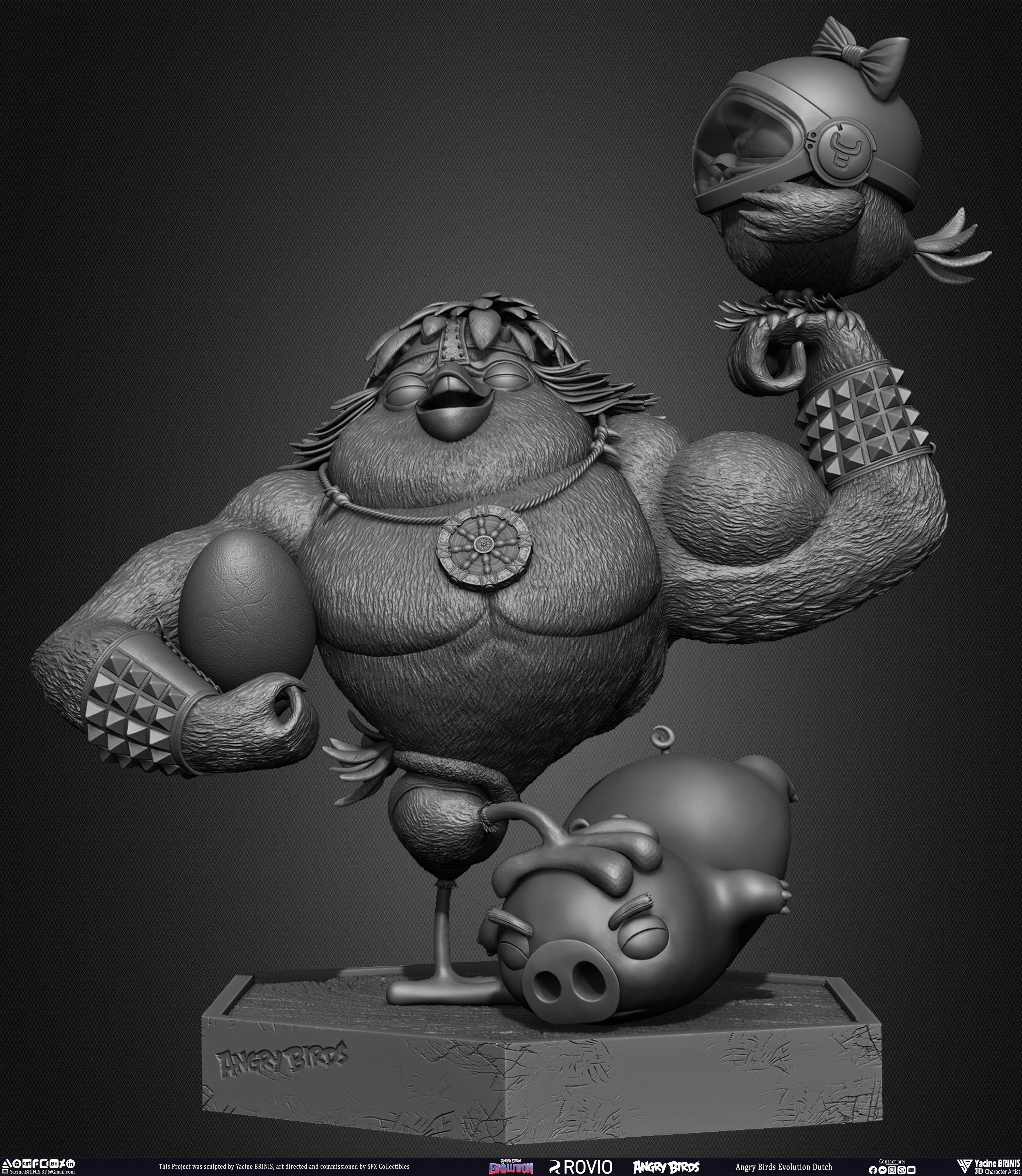 Dutch and Charlotte Angry Birds Evolution Rovio Entertainment Sculpted by Yacine BRINIS 009