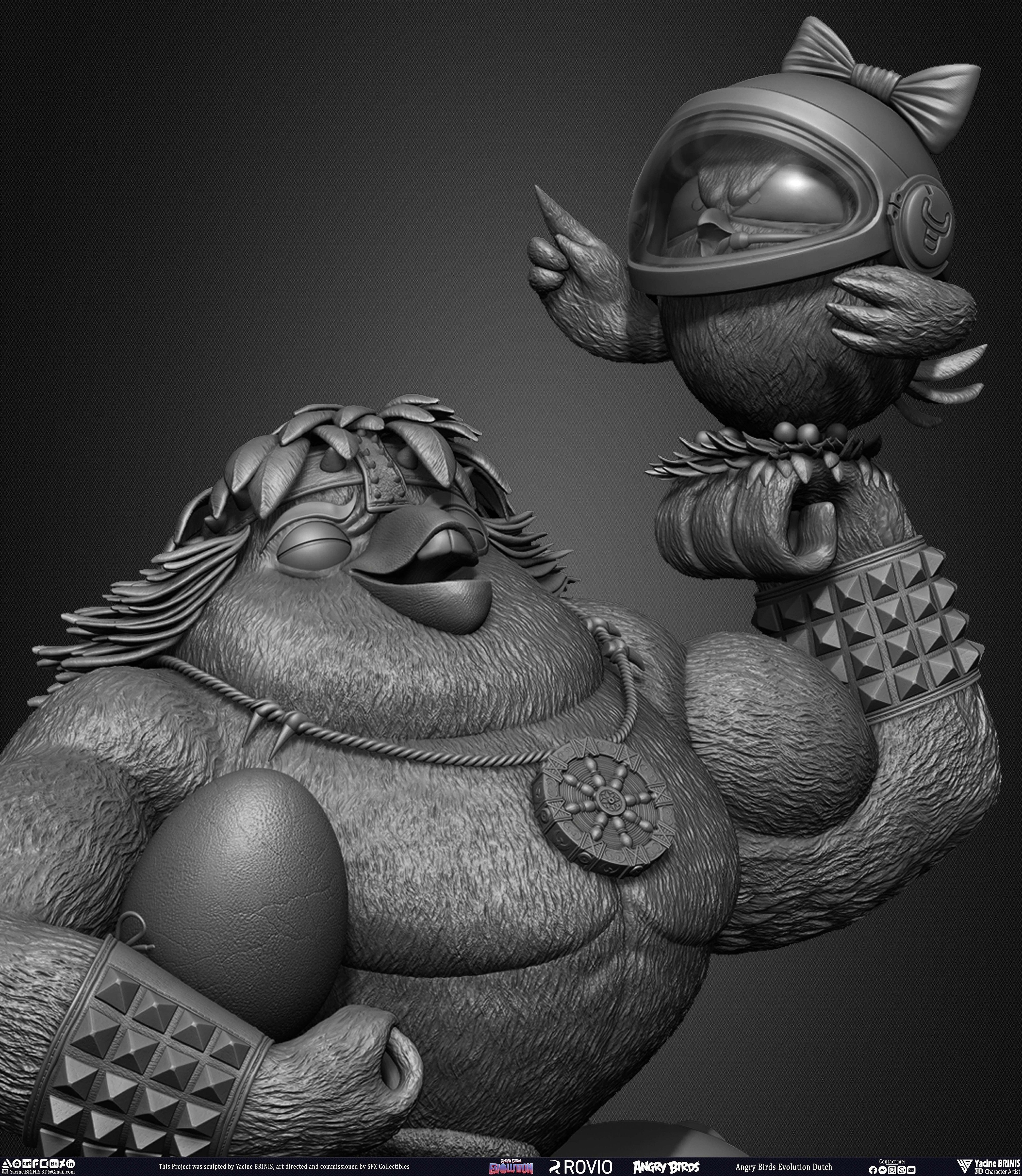 Dutch and Charlotte Angry Birds Evolution Rovio Entertainment Sculpted by Yacine BRINIS 013