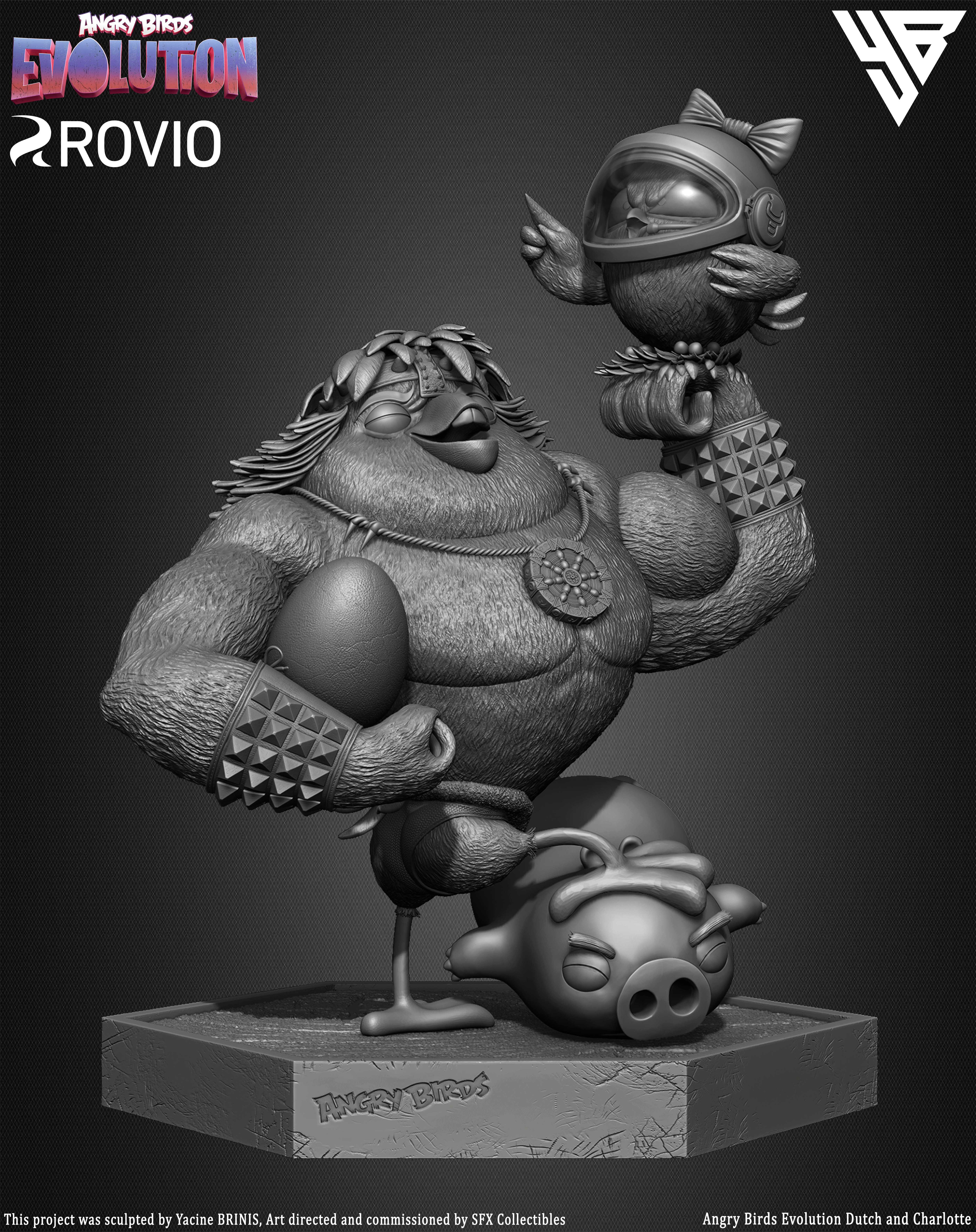 Dutch and Charlotte Angry Birds Evolution Rovio Entertainment Sculpted by Yacine BRINIS 015