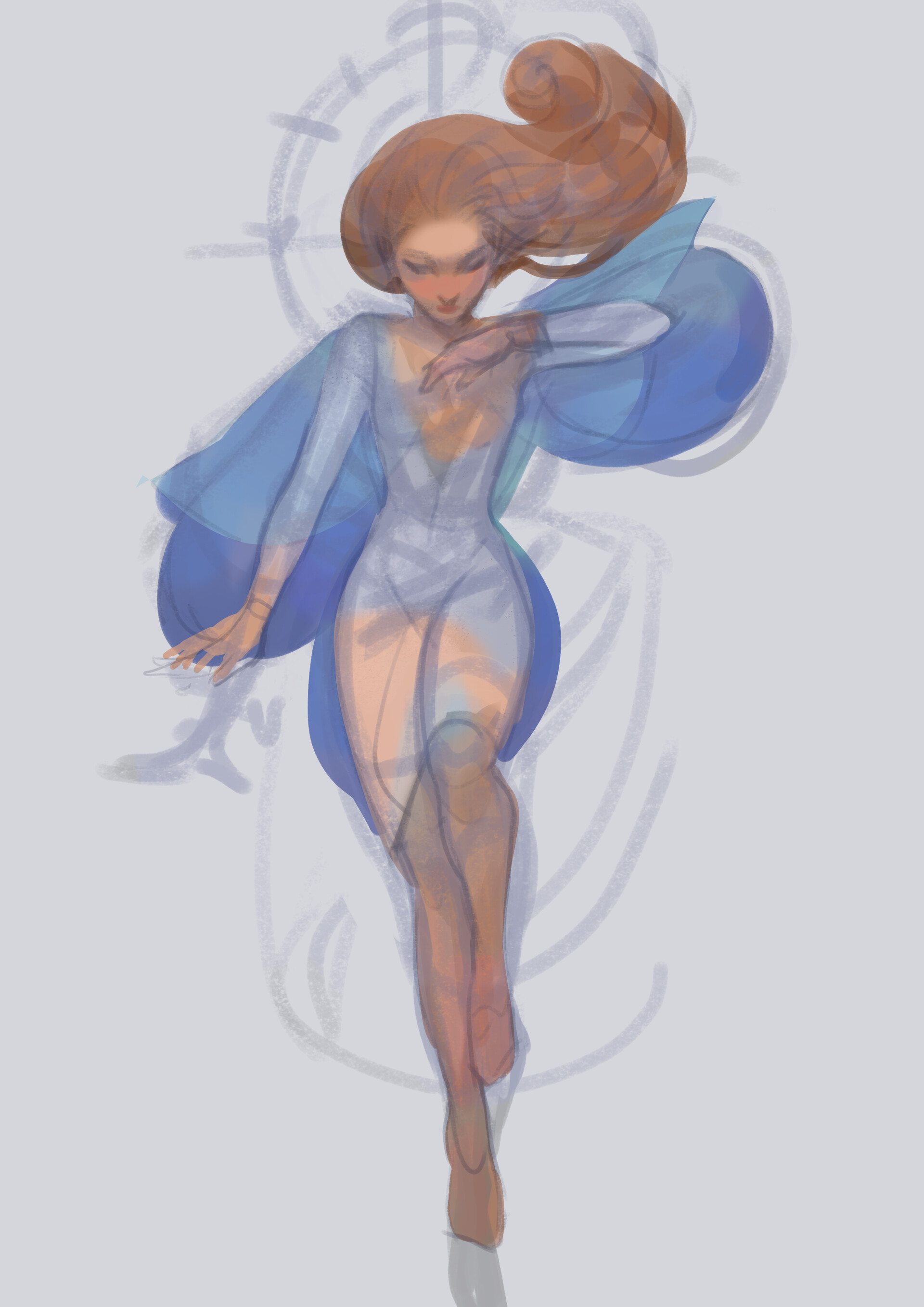 Water dress drawing on sale