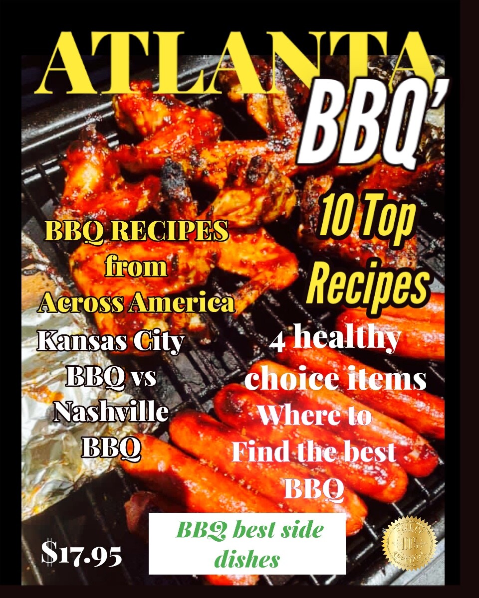 Fictional Atlanta BBQ Magazine layout