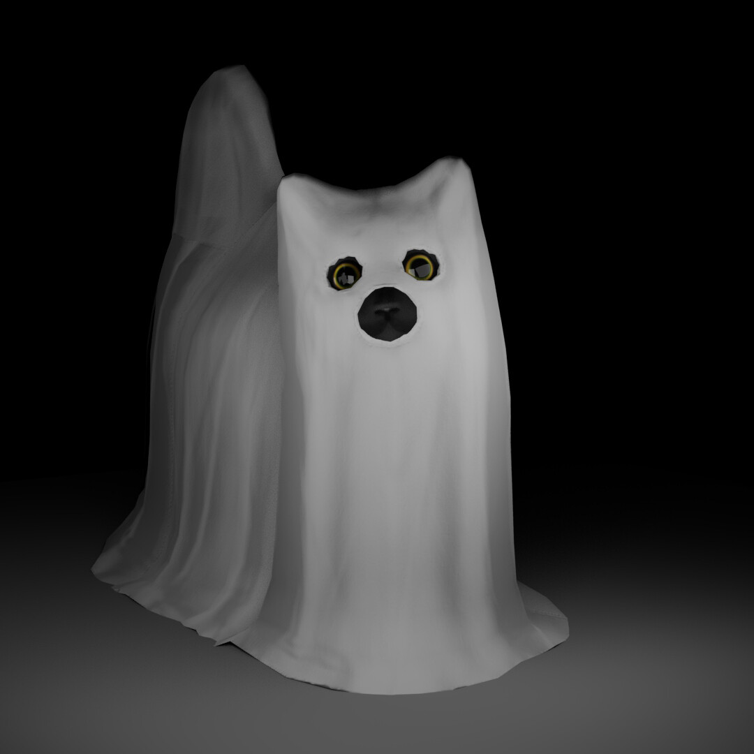 ArtStation Ghost cat
