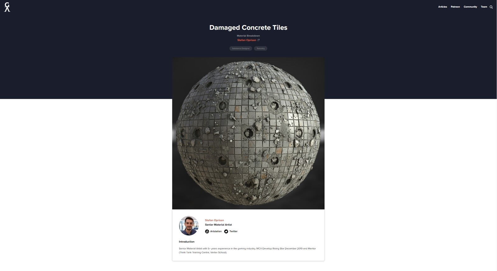 Breakdown Link: https://gamesartist.co.uk/damaged-concrete-tiles/
