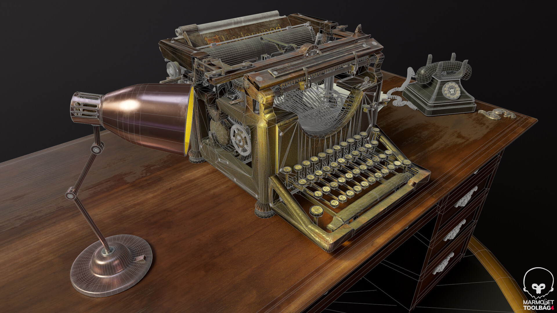 ArtStation - Antique Typewriter - How to Create Complex Props for Games and  Real-Time Rendering (Free Tutorial)