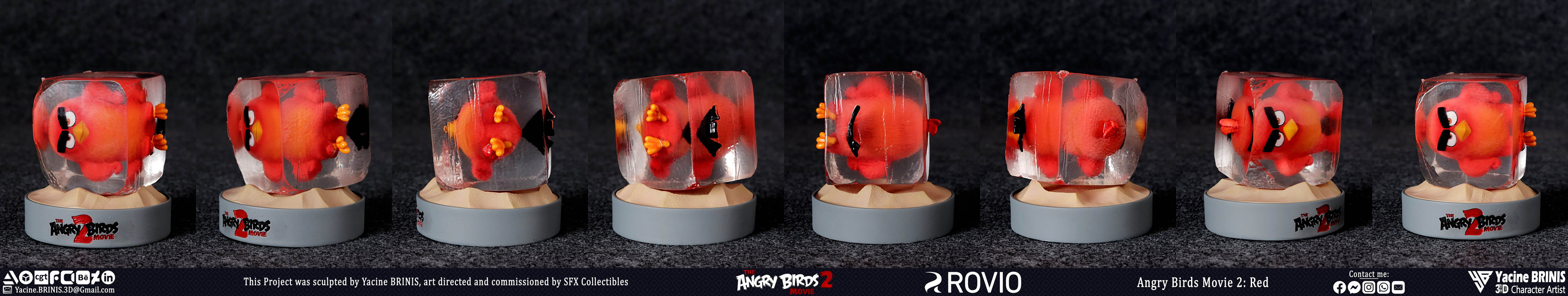 Angry Birds Movie 2 Rovio Entertainment Sculpted by Yacine BRINIS 003 Red Printed by SFX Collectibles