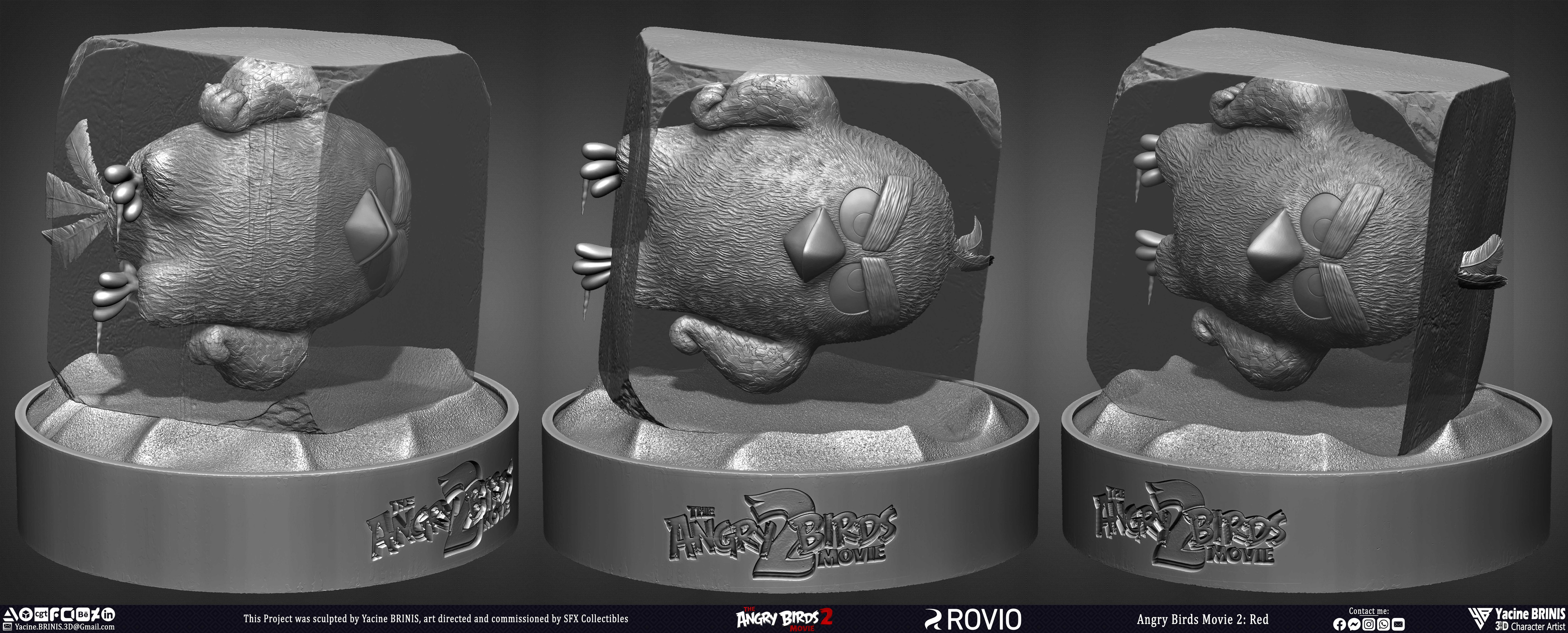 Angry Birds Movie 2 Rovio Entertainment Sculpted by Yacine BRINIS 006 Red
