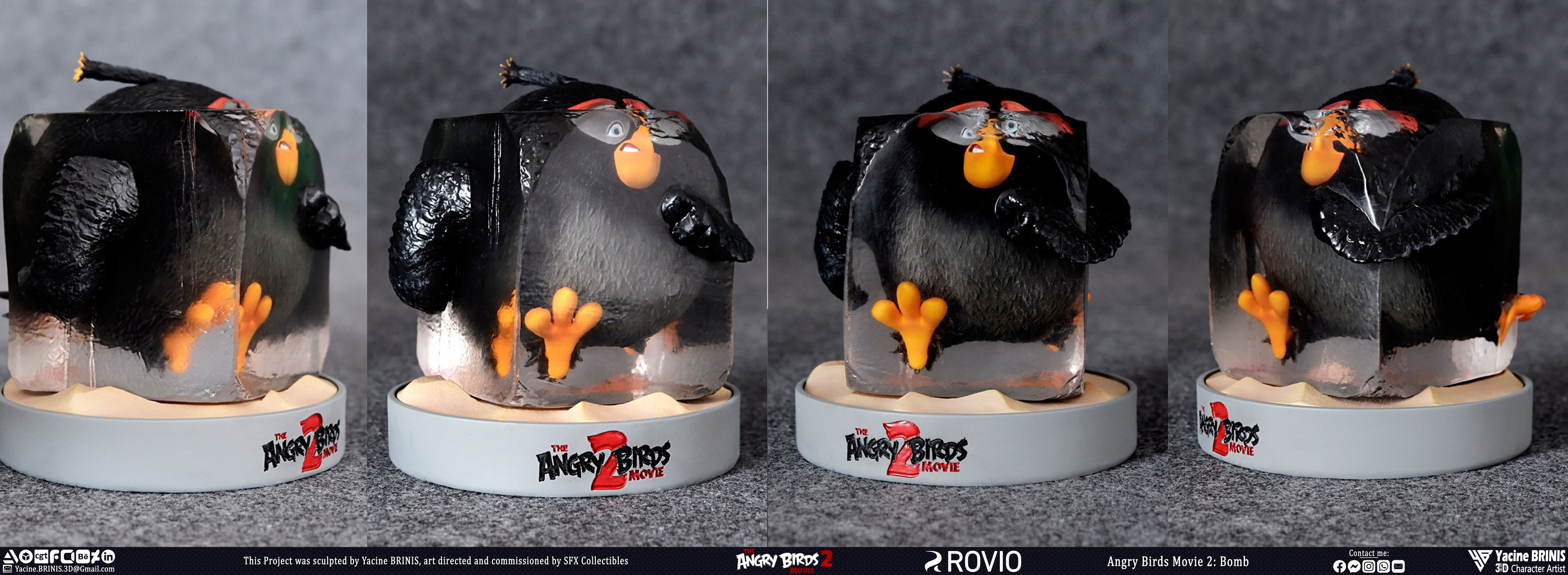 Angry Birds Movie 2 Rovio Entertainment Sculpted by Yacine BRINIS 012 Bomb Printed by SFX Collectibles