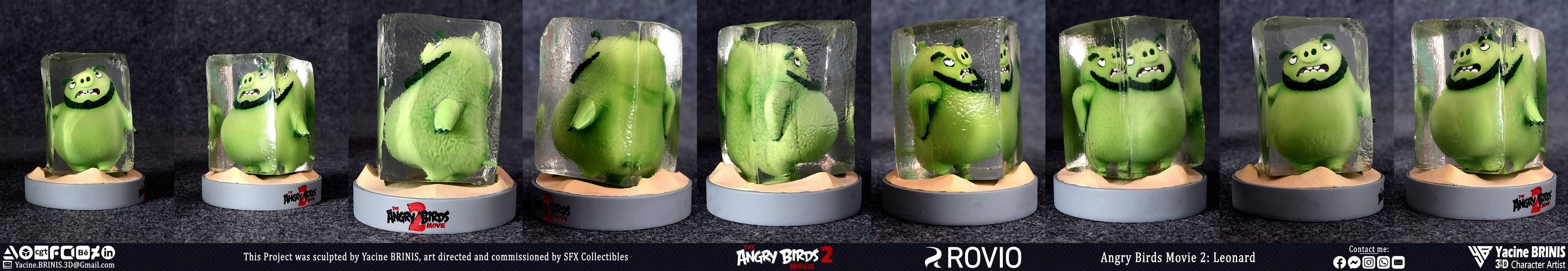 Angry Birds Movie 2 Rovio Entertainment Sculpted by Yacine BRINIS 028 Leonard Printed by SFX Collectibles