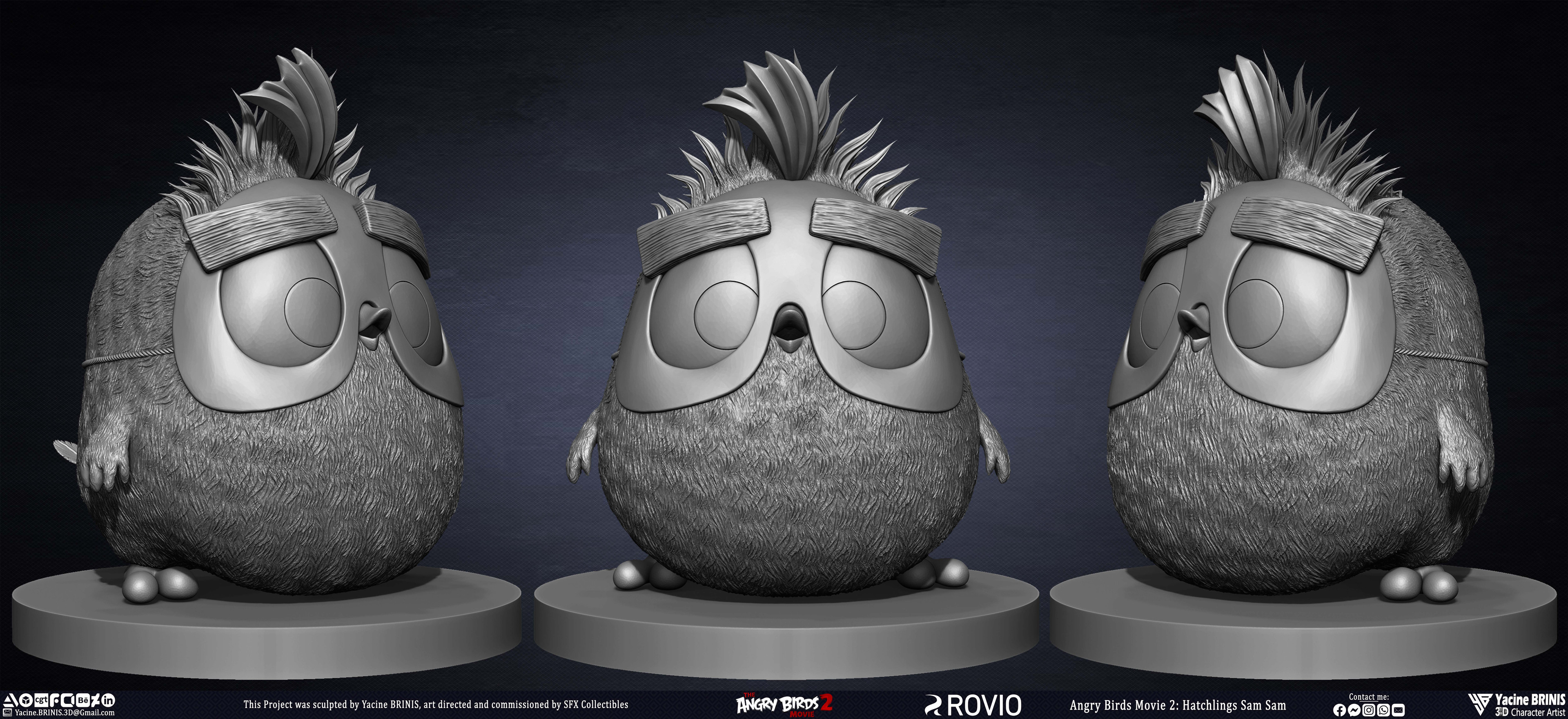 Angry Birds Movie 2 Rovio Entertainment Sculpted by Yacine BRINIS 039 Hatchlings Sam Sam