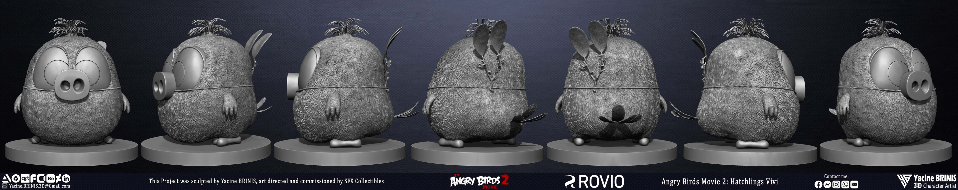 Angry Birds Movie 2 Rovio Entertainment Sculpted by Yacine BRINIS 043 Hatchlings Vivi