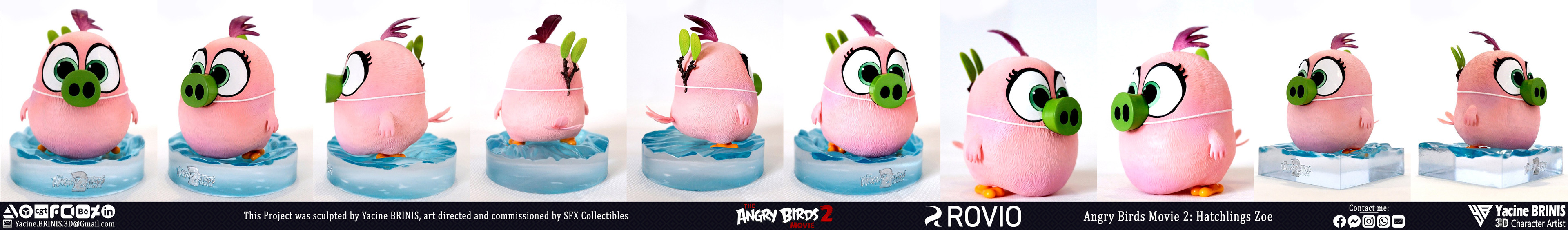 Angry Birds Movie 2 Rovio Entertainment Sculpted by Yacine BRINIS 046 Hatchlings Zoe Printed by SFX Collectibles
