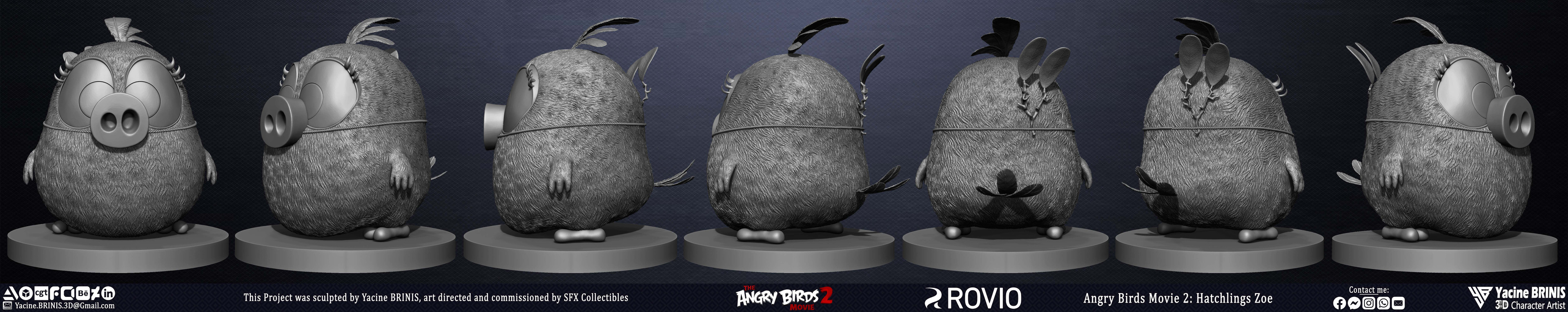 Angry Birds Movie 2 Rovio Entertainment Sculpted by Yacine BRINIS 048 Hatchlings Zoe