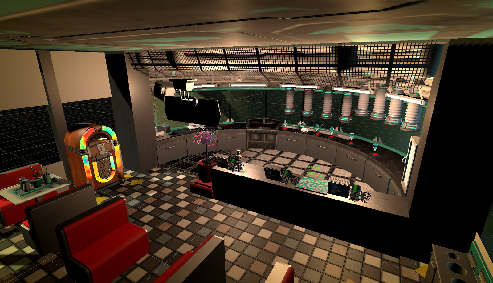 In-game scene in Unity with other team members assets as well.