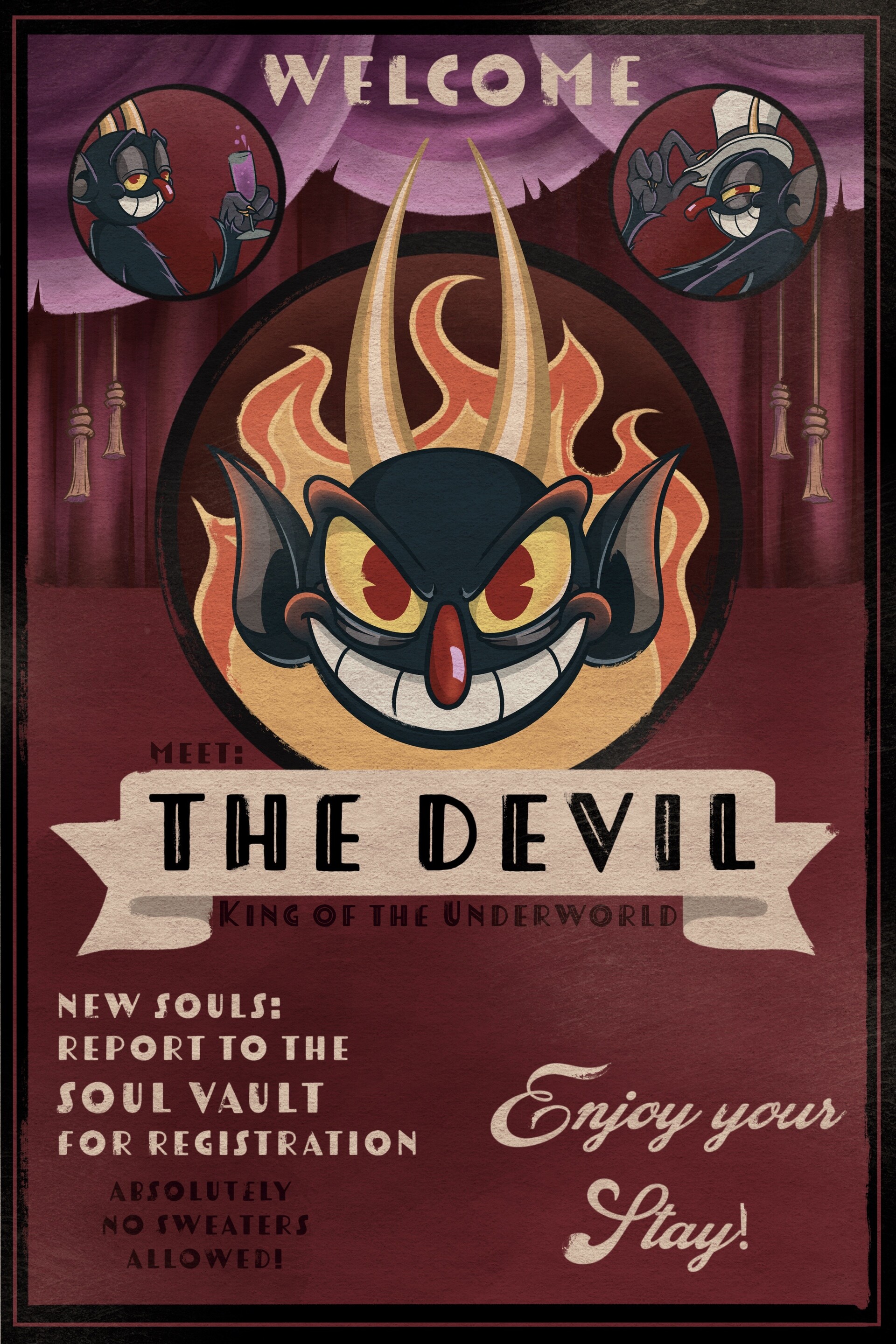 ArtStation - Cuphead: Devil Fan Poster