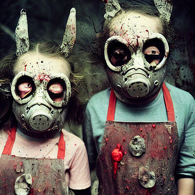 Dark philosophy darkphilosophy creepy kids wearing pig face mask wearing dirty 2992bcb4 1eca 45f0 874a e0e038d0db1b