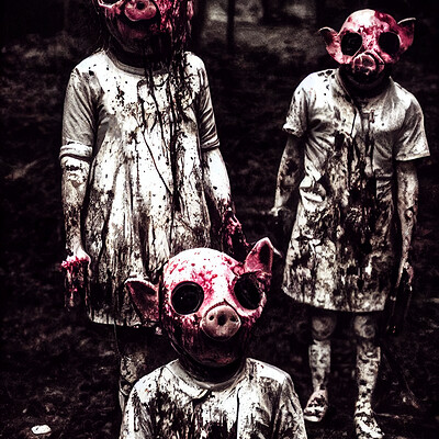 Dark philosophy darkphilosophy creepy kids wearing pig face mask wearing dirty bcd35f0f 05bc 4a42 9cdc 1e59847ab87d 2