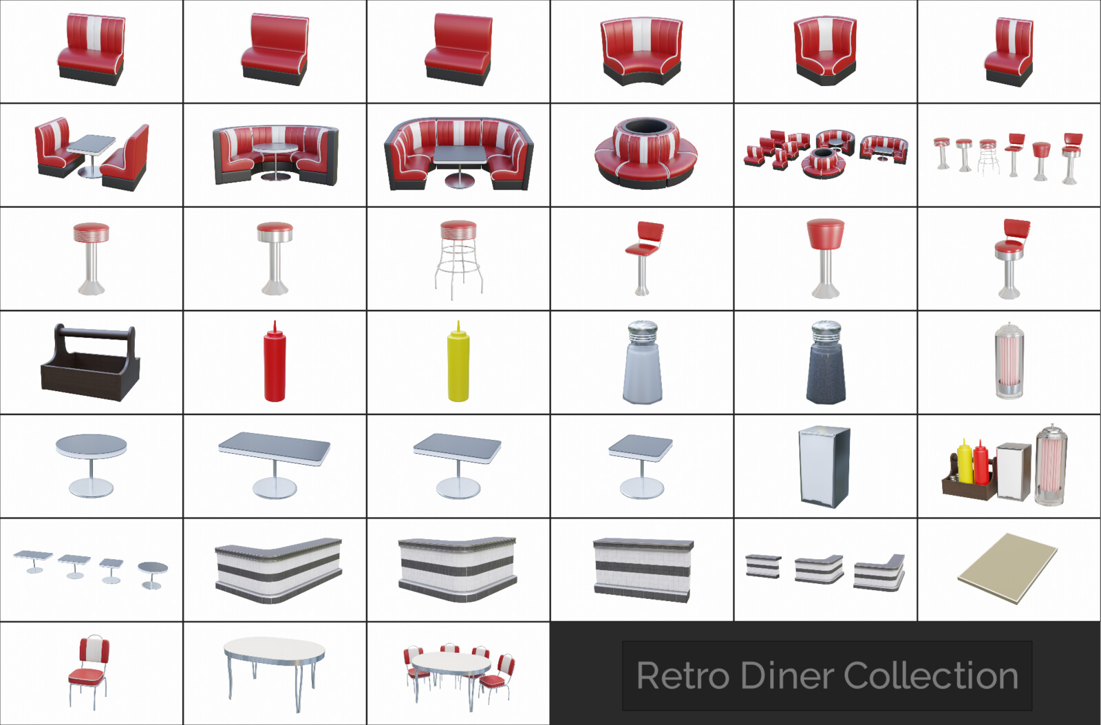 Complete Diner Collection Collage