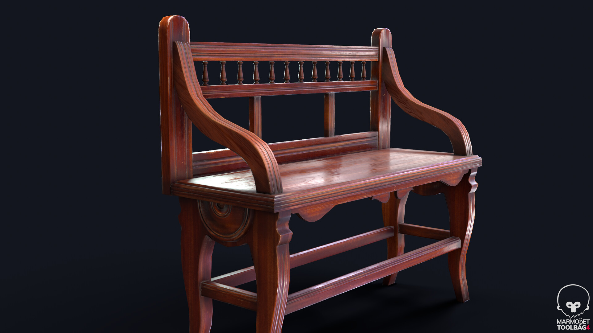 ArtStation Vintage Bench   Katerina Godina Bench 1 Camera 4 