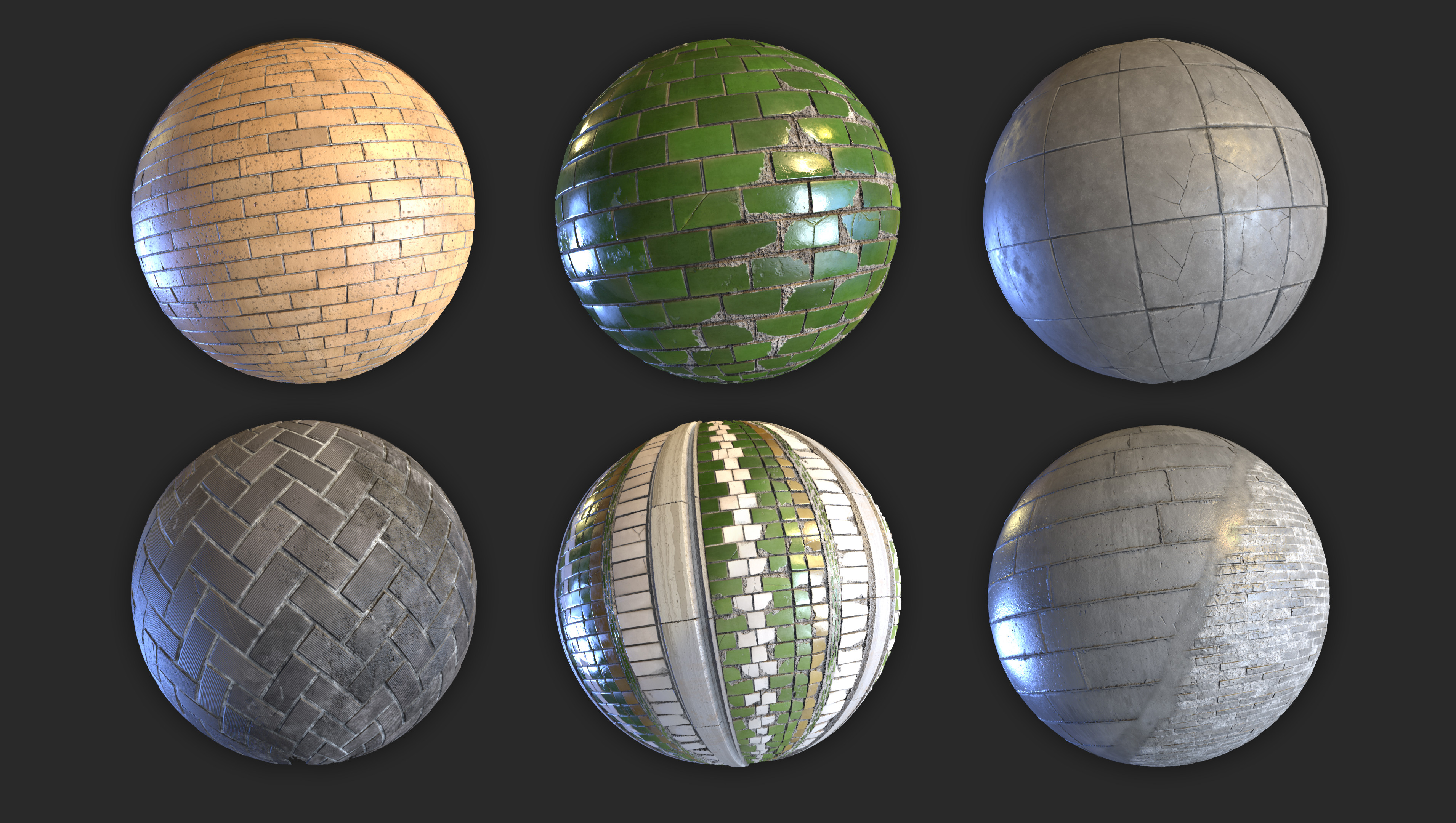 I created material blends between clean and broken versions and vertex painted these different layers onto the meshes in engine.