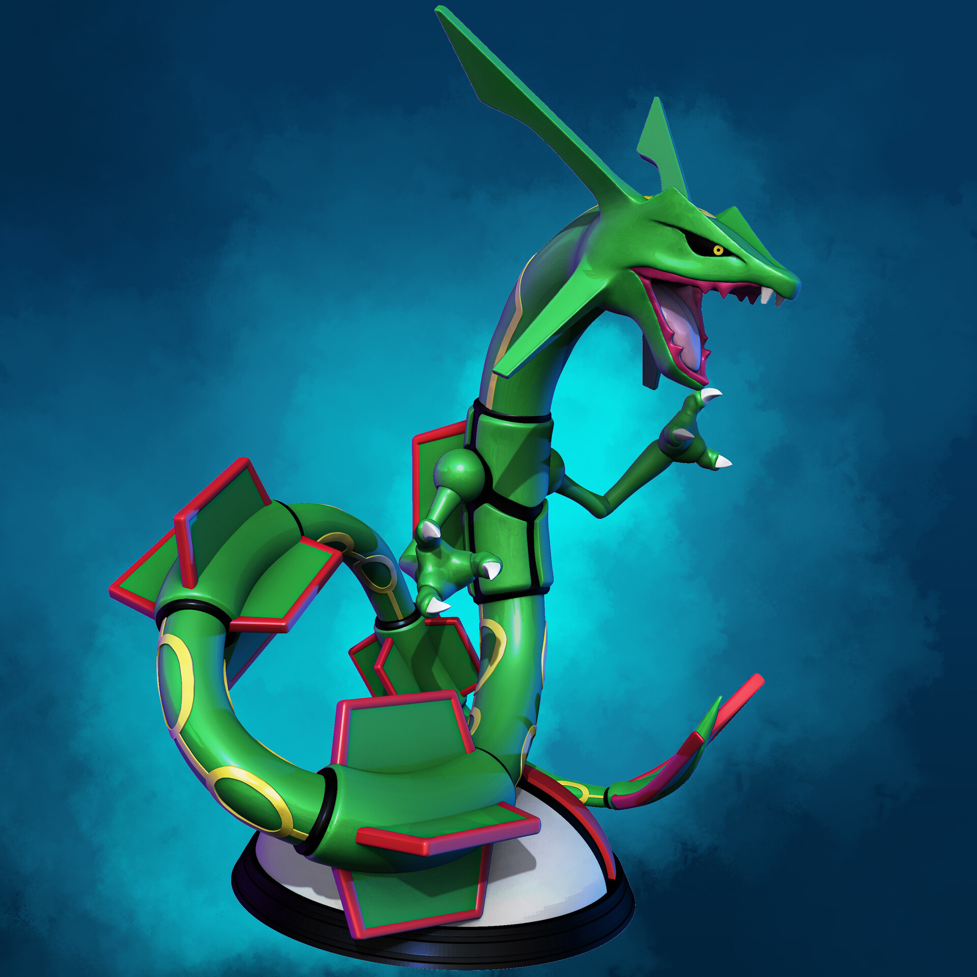 ArtStation - Rayquaza (Mega Shiny)