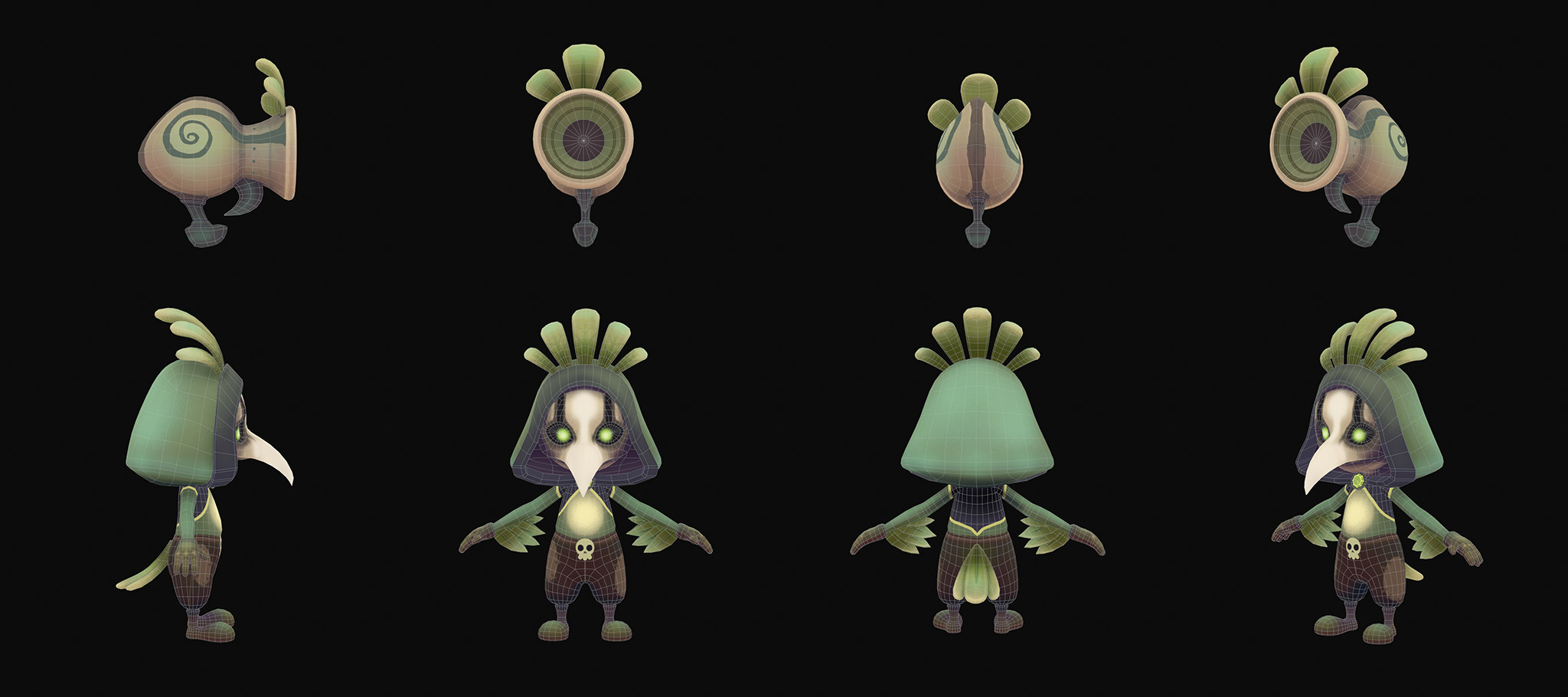 Character from different angles