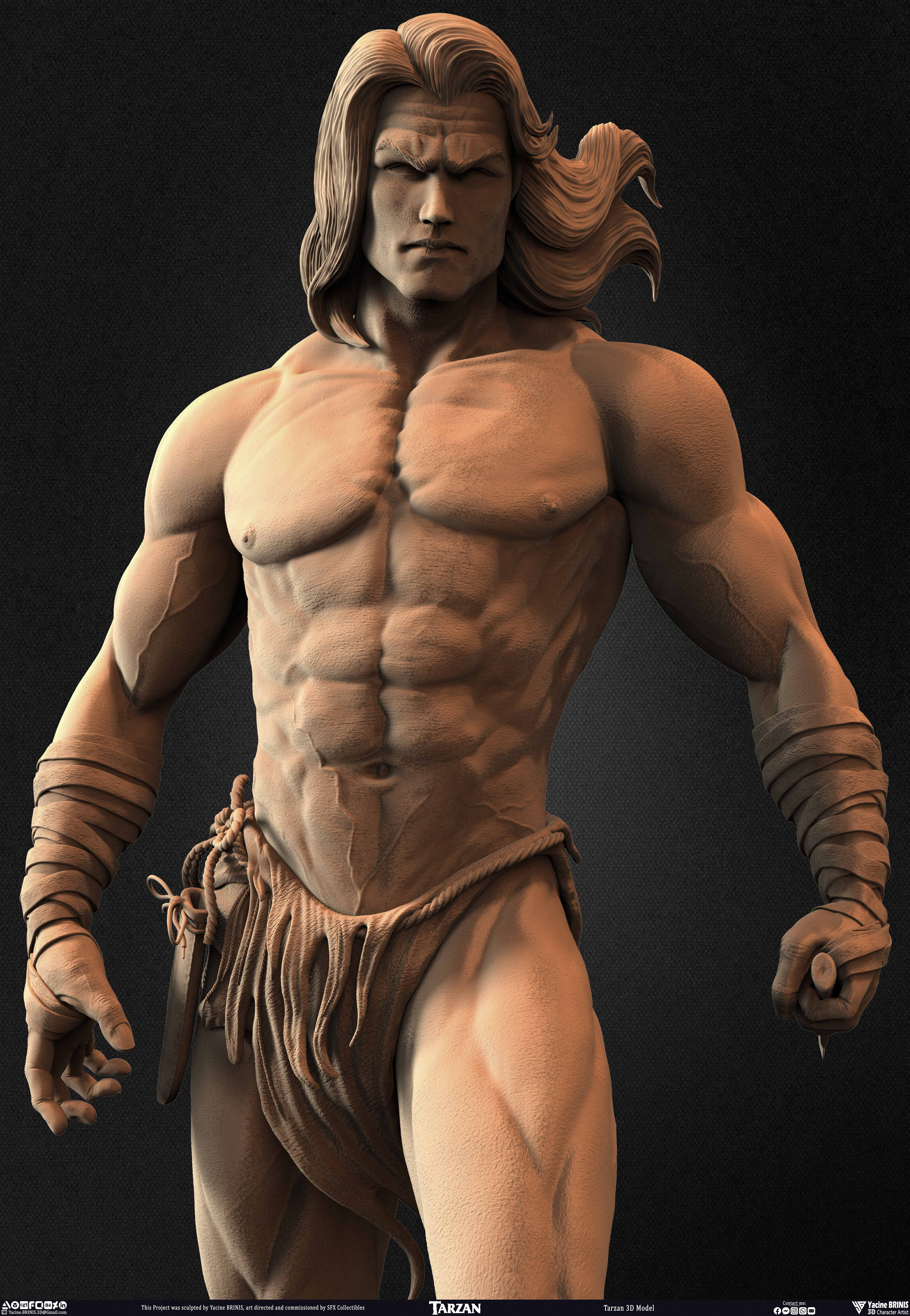 Tarzan 3D Model sculpted by Yacine BRINIS 004