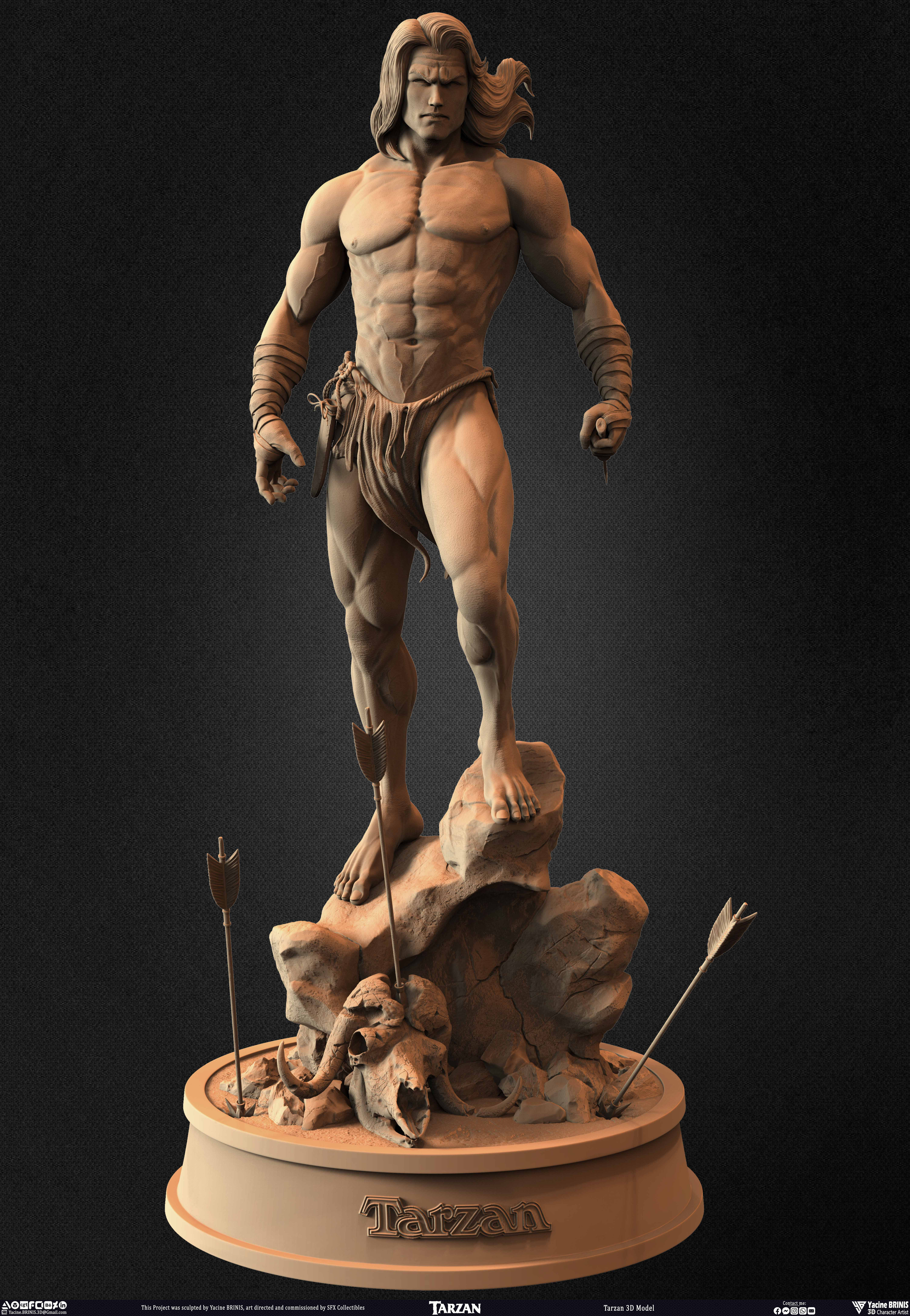 Tarzan 3D Model sculpted by Yacine BRINIS 008