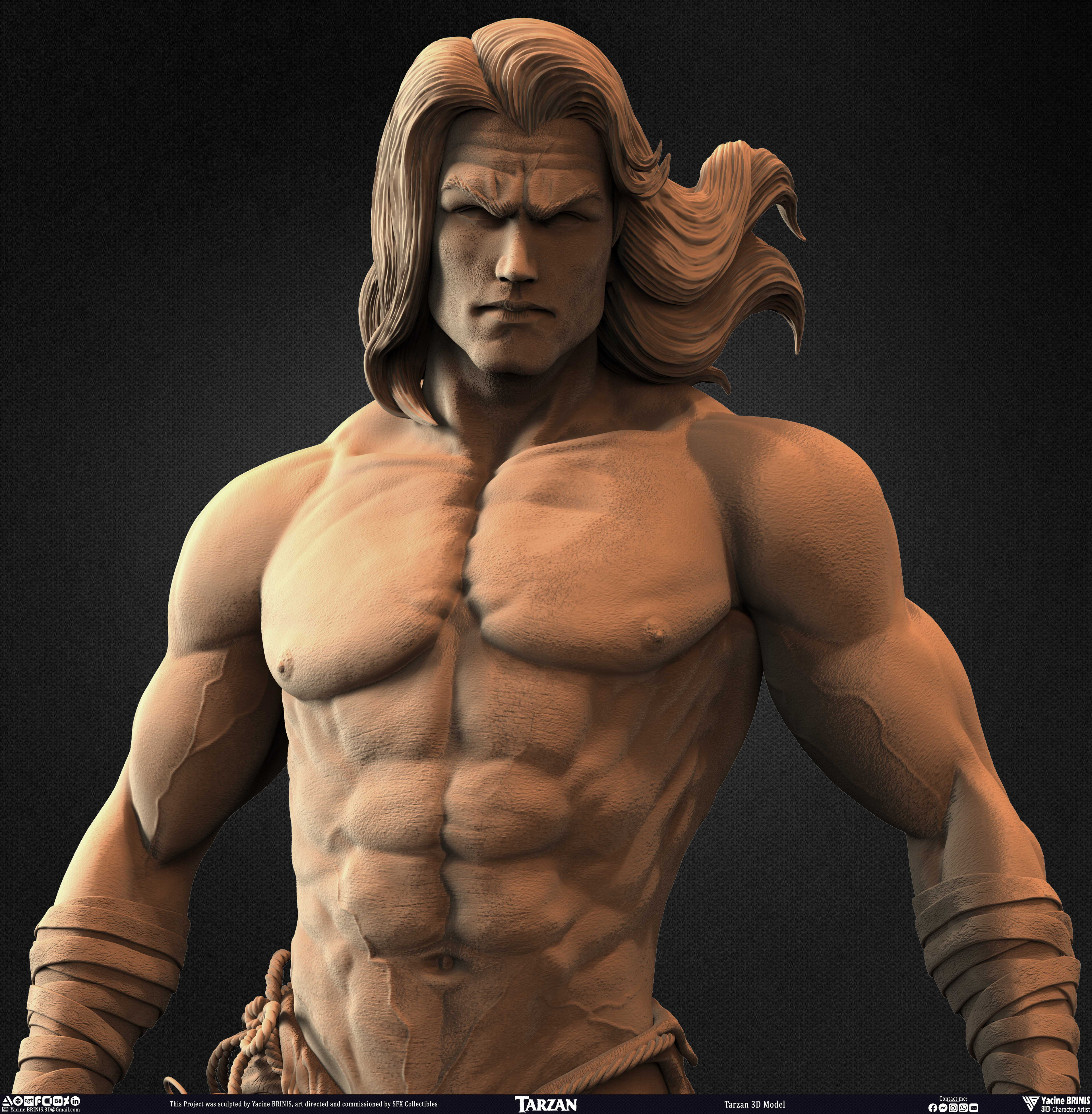 Tarzan 3D Model sculpted by Yacine BRINIS 009