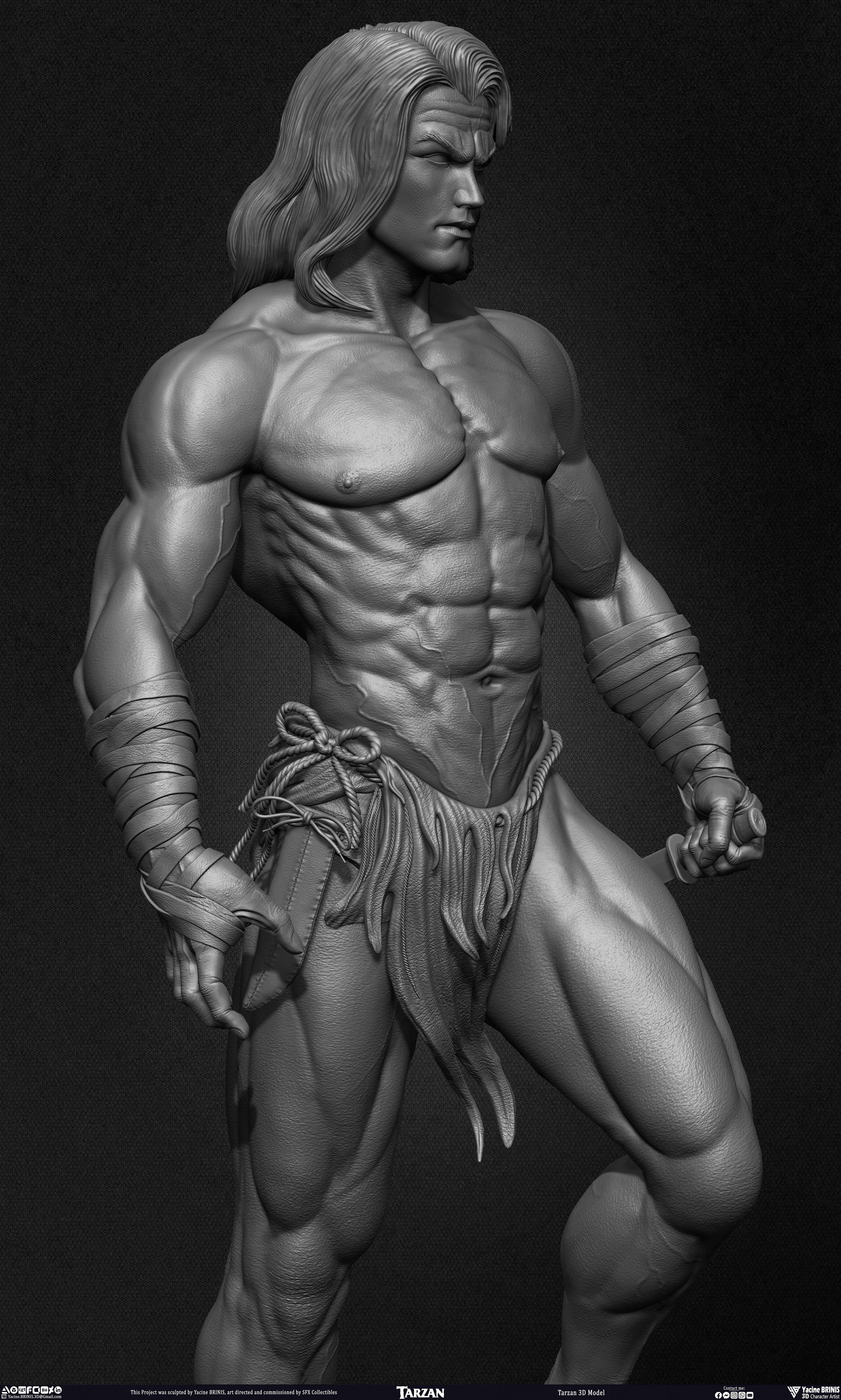 Tarzan 3D Model sculpted by Yacine BRINIS 017