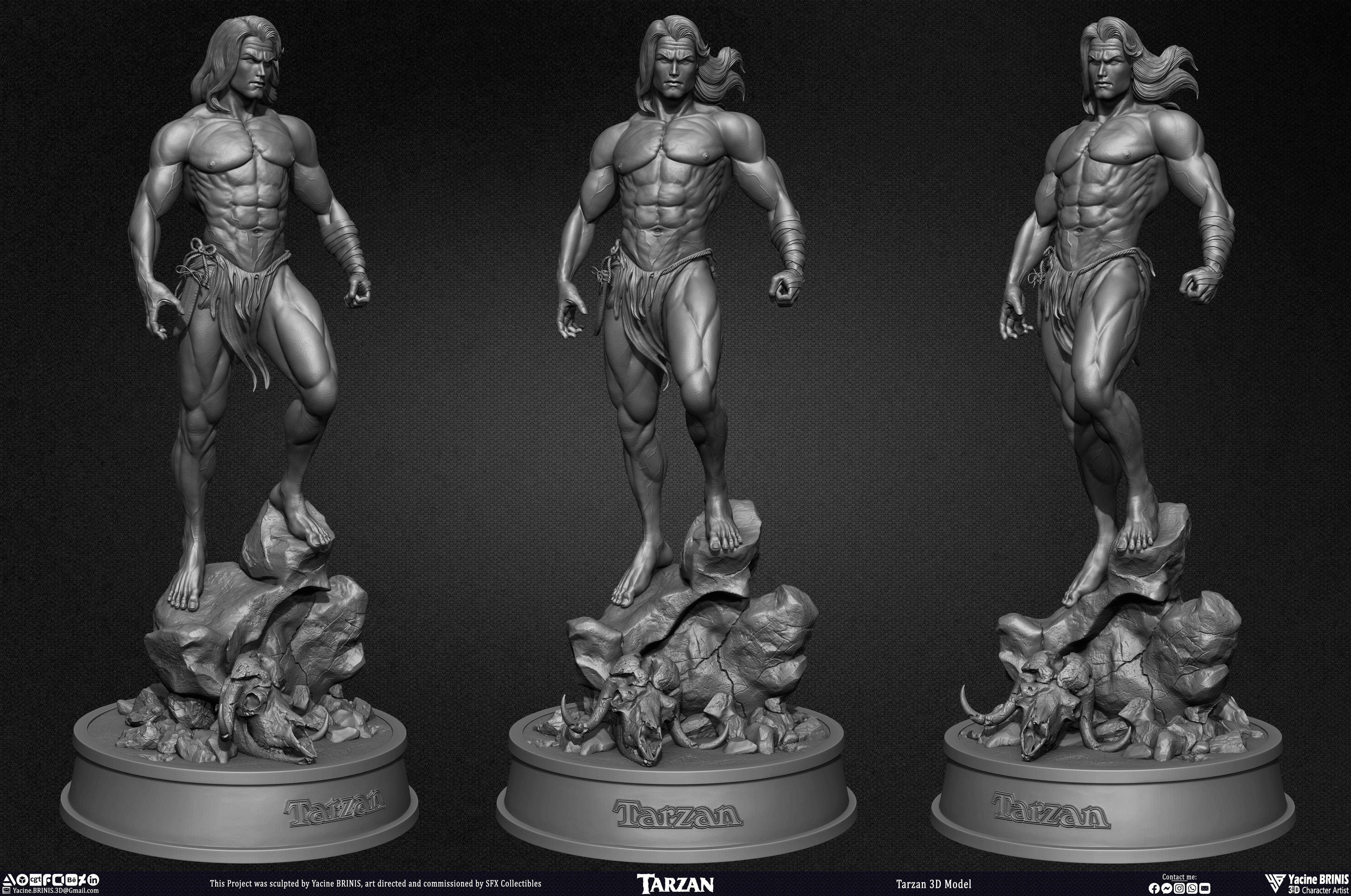 Tarzan 3D Model sculpted by Yacine BRINIS 030