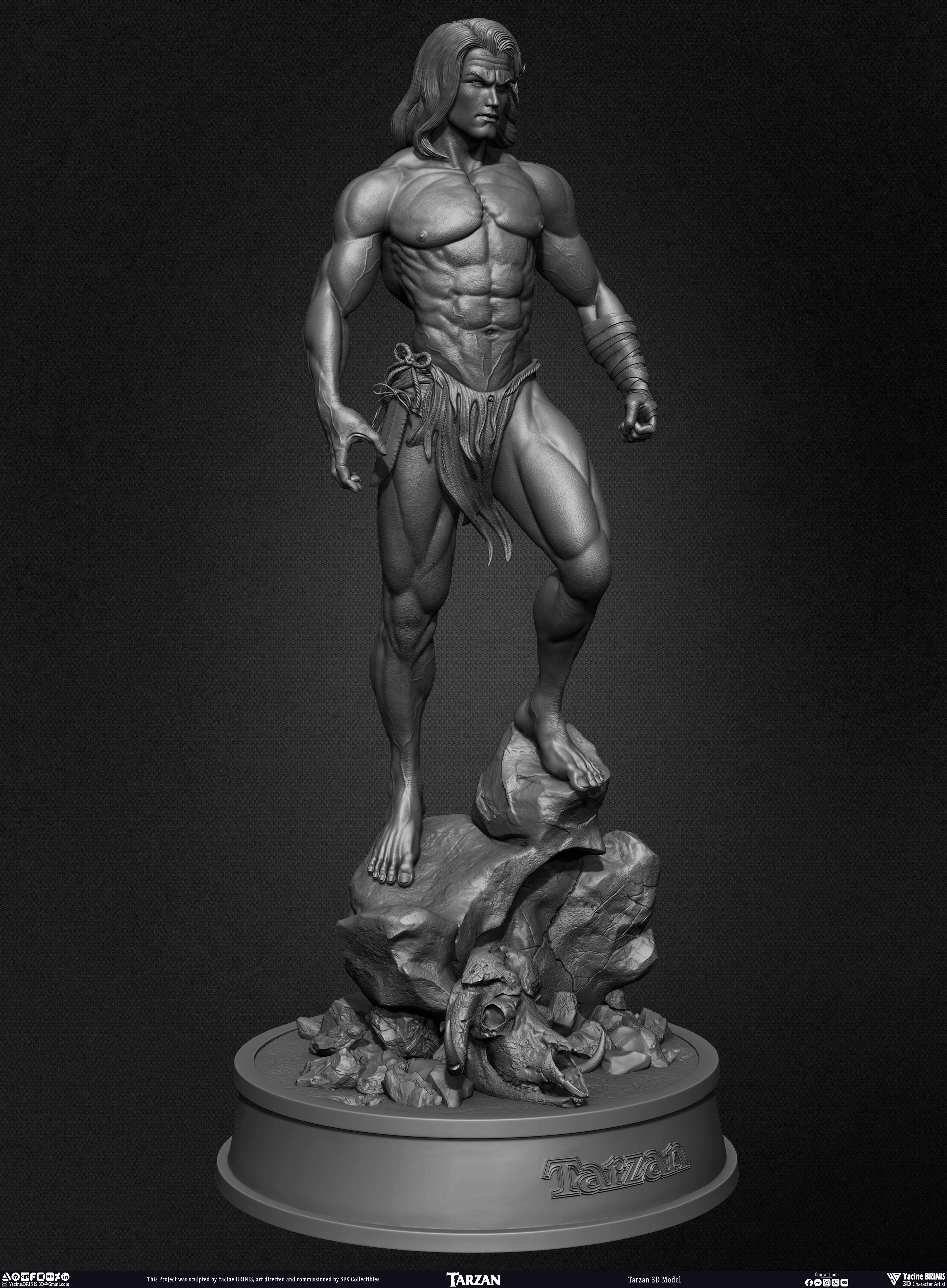 Tarzan 3D Model sculpted by Yacine BRINIS 034