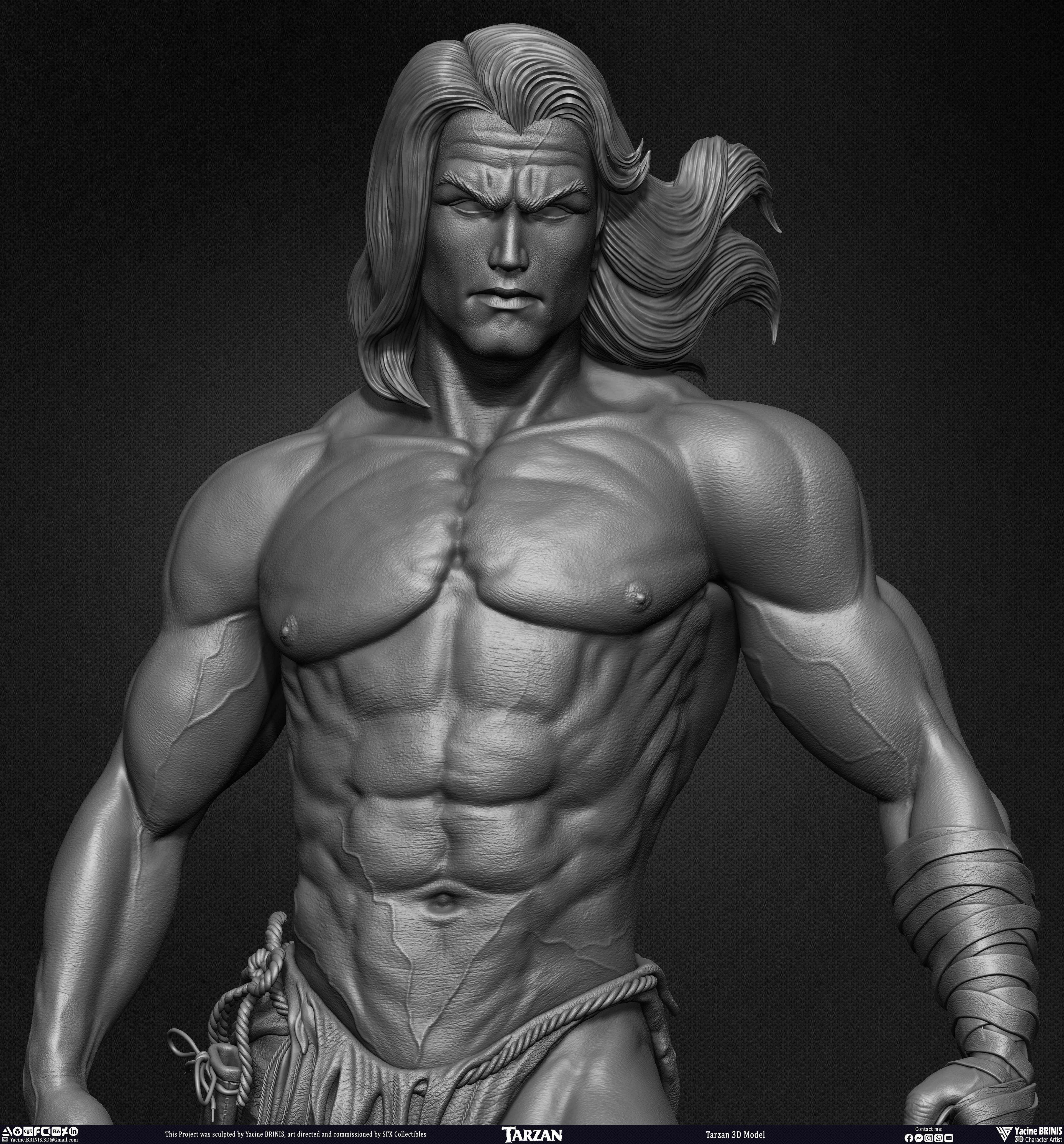 Tarzan 3D Model sculpted by Yacine BRINIS 035