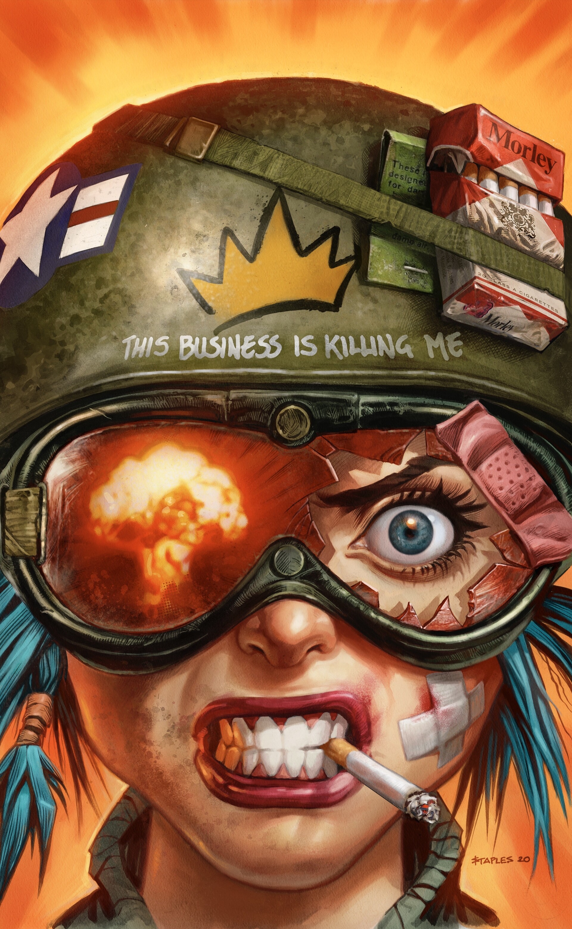 ArtStation Published cover artwork to the comic ‘King Tank Girl.
