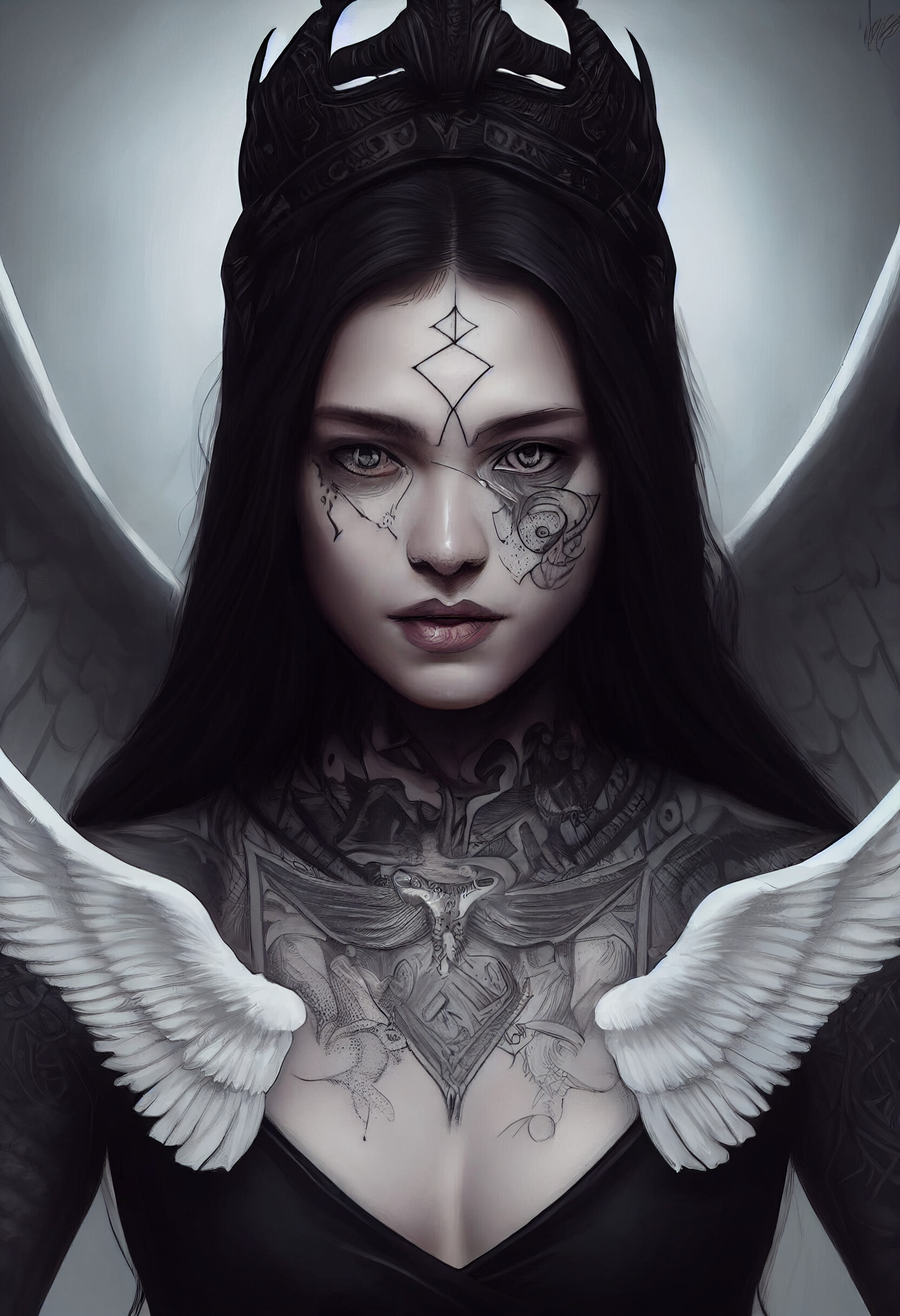 Angel Winged Woman Best Temporary tattoos| WannaBeInk.com