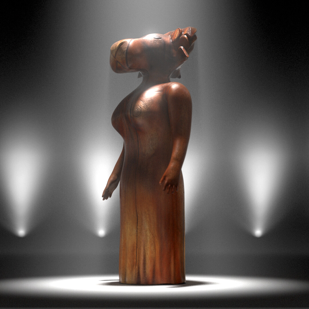 Redshift render of my digital version of Donna Dodson's "Cybele" sculpt