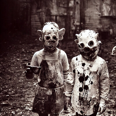 Dark philosophy darkphilosophy creepy kids wearing pig face mask wearing dirty af653cdc 8c7e 4700 be73 66e377e394dd