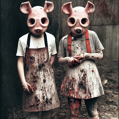 Dark philosophy darkphilosophy creepy kids wearing pig face mask wearing dirty fcb4df9e 7e49 4627 be39 cfc0dfa32bc6
