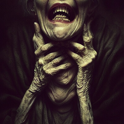 Dark philosophy darkphilosophy portrait of a creepy old lady screaming morbid m df0d0a09 fd50 4f7f a524 a785213d56d8