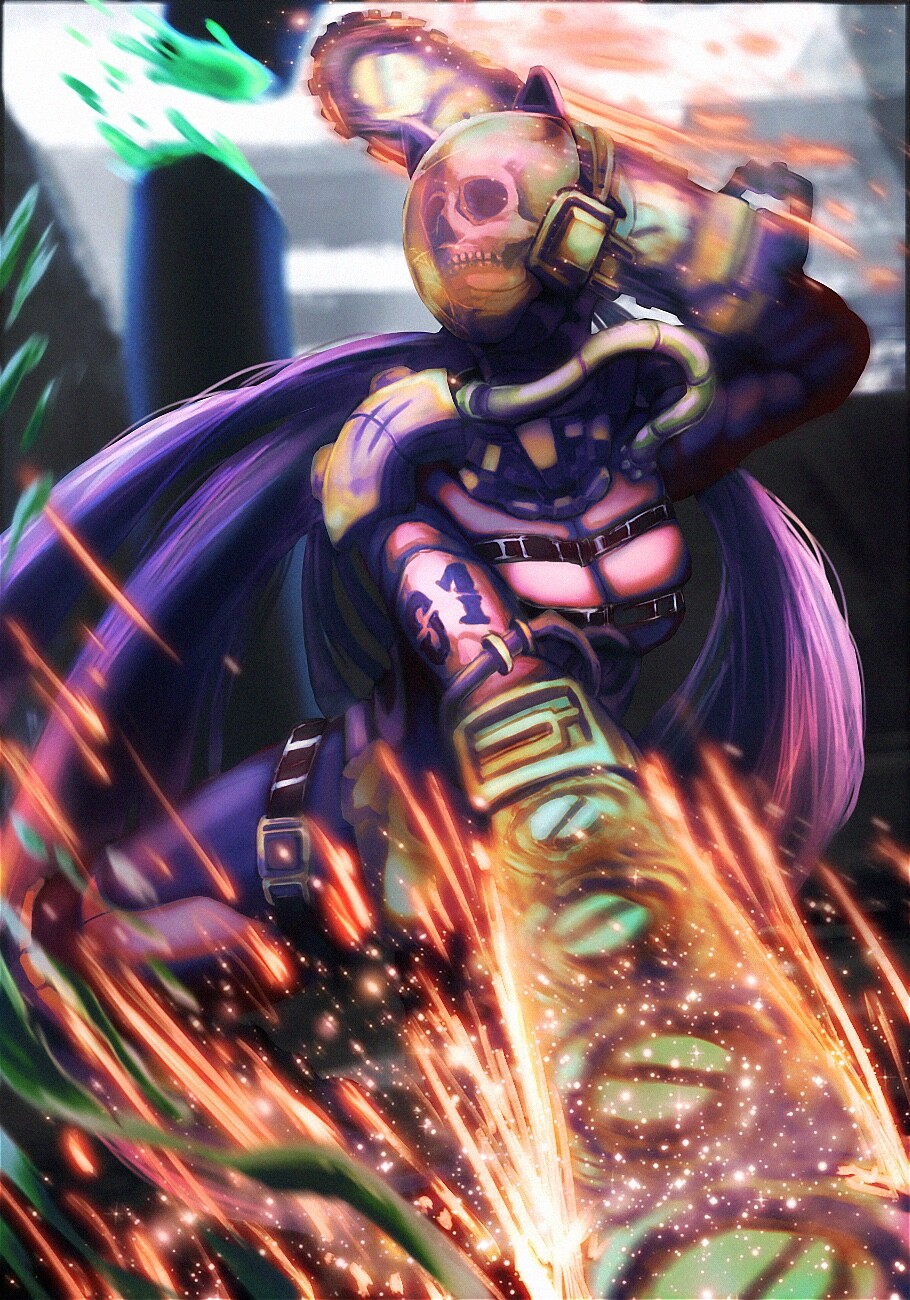 ArtStation chainsaw skull