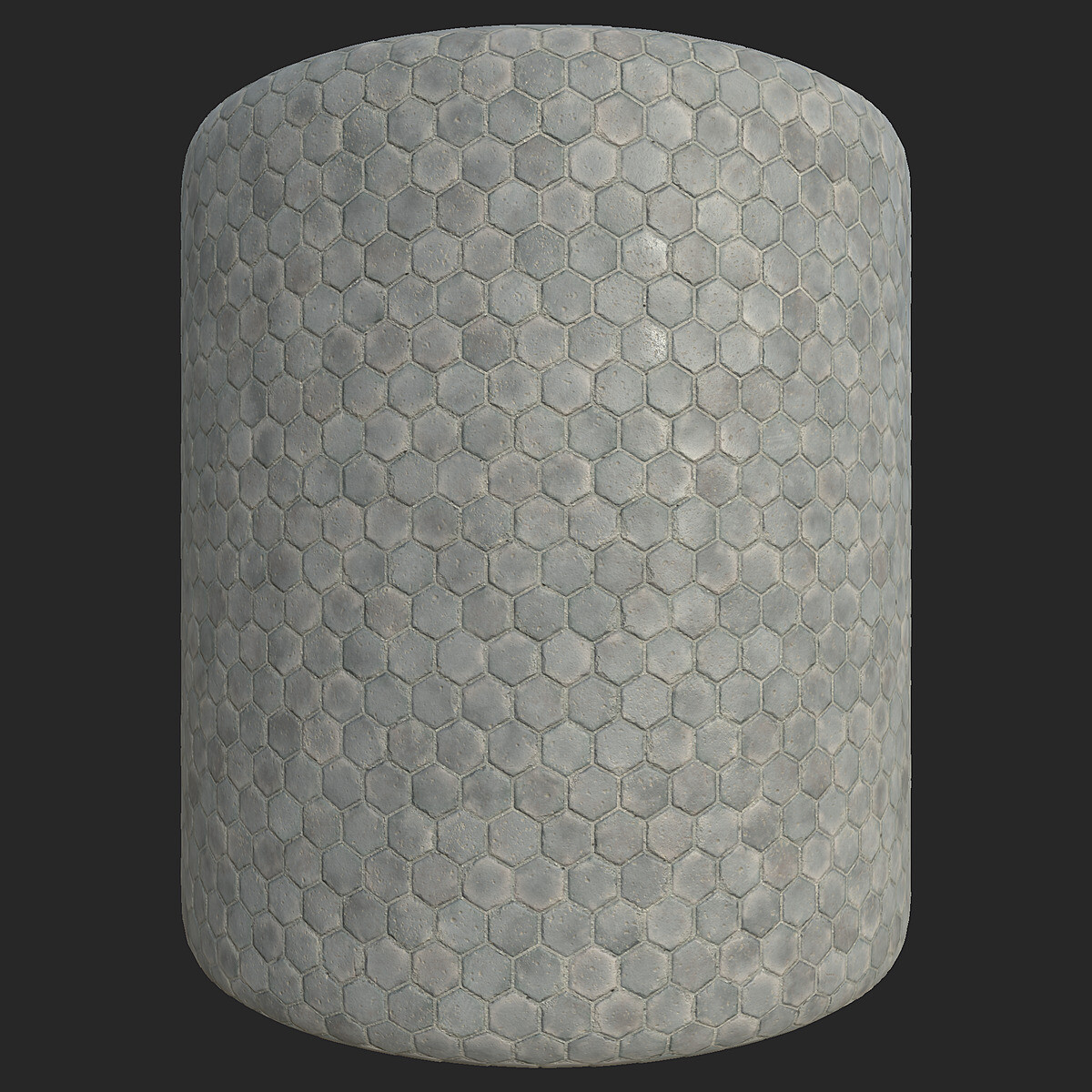 TextureCan - Hexagonal Grey Terracotta Tiles (FREE PBR Texture)