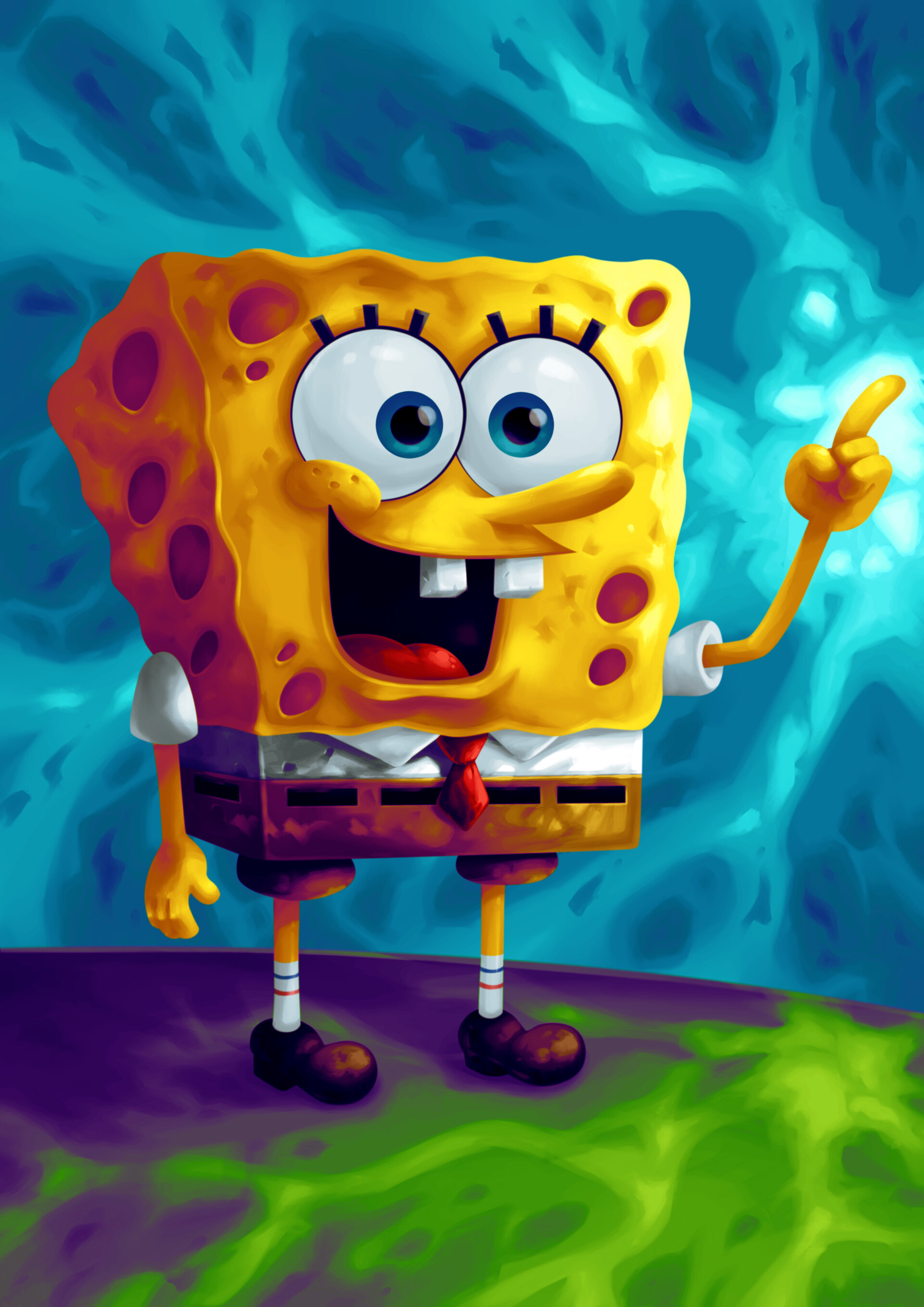 ArtStation - SpongeBob coloring test