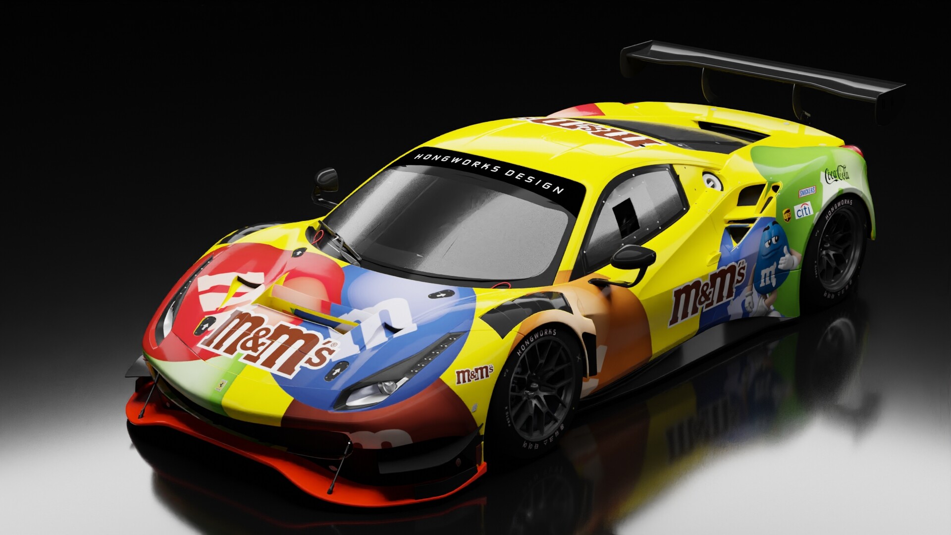 HONGWORKS Design - Ferrari 488 GTE m&ms livery