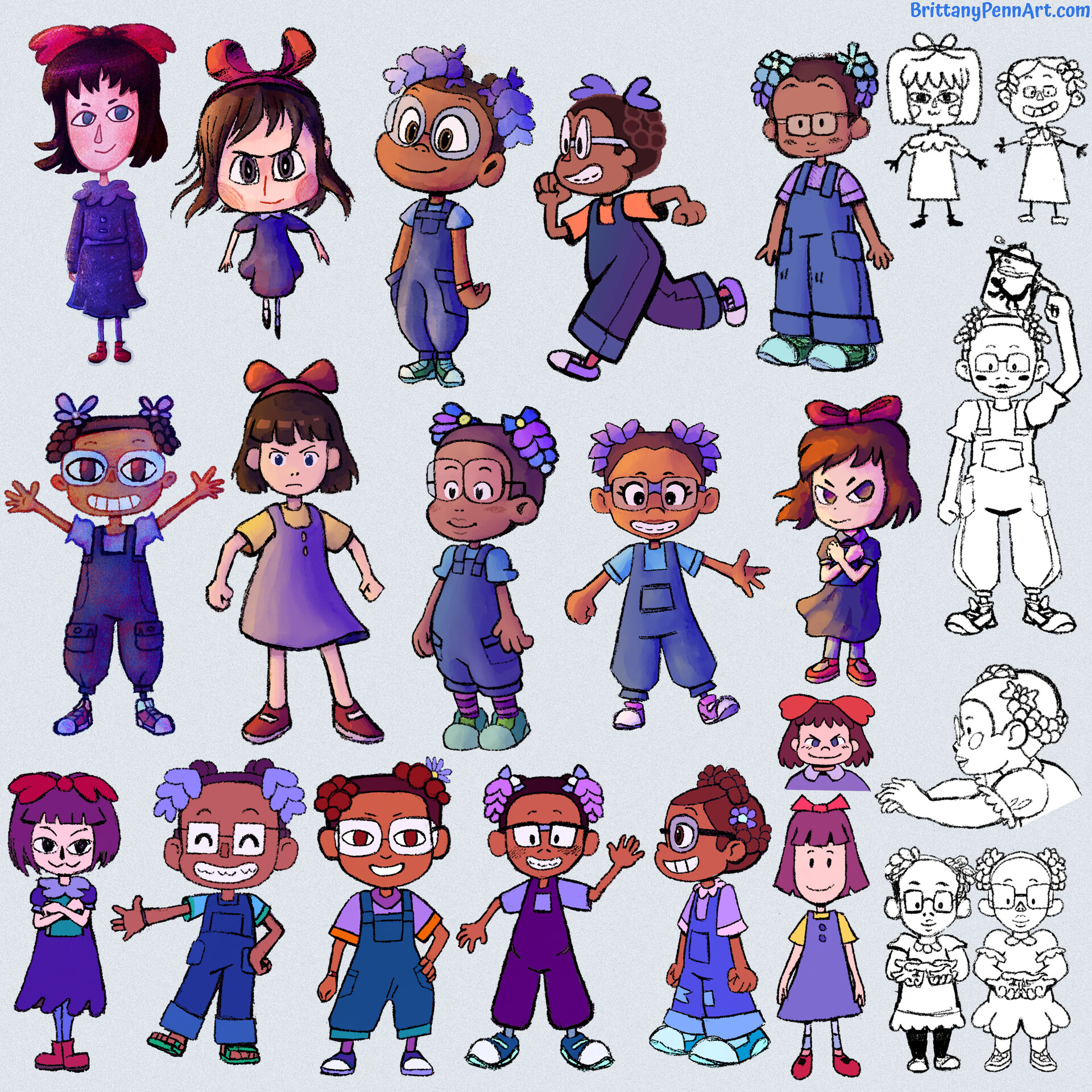 ArtStation - Matilda & Lavender Character Design Sketches