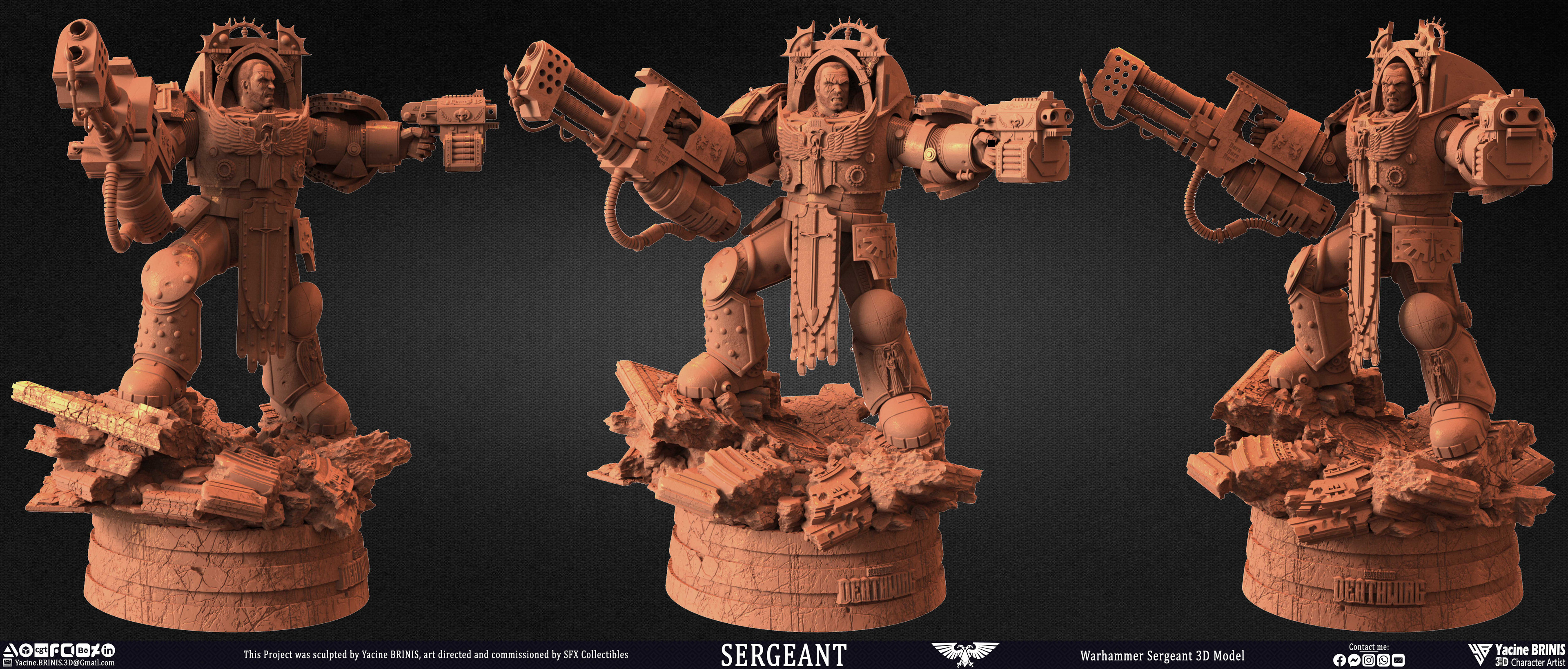 Warhammer Sergeant sculpted by Yacine BRINIS 002