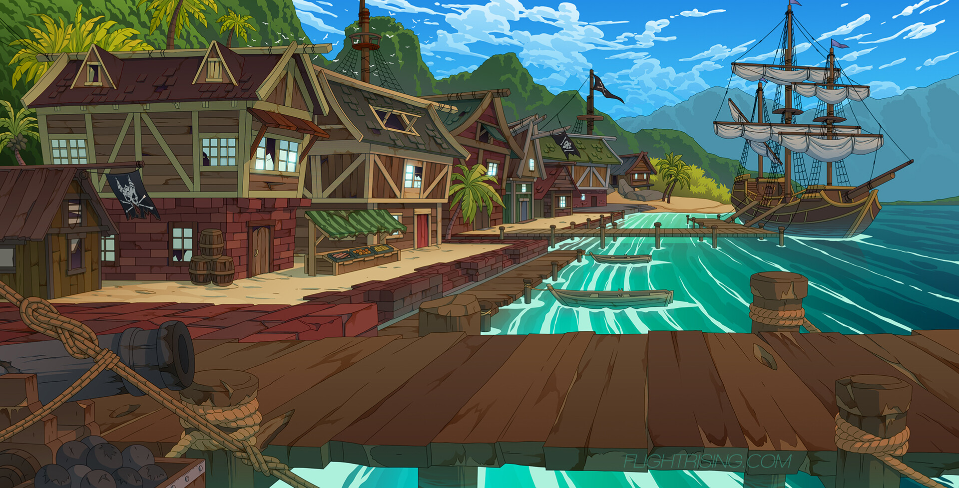 ArtStation Pirate Cove Holiday Scene