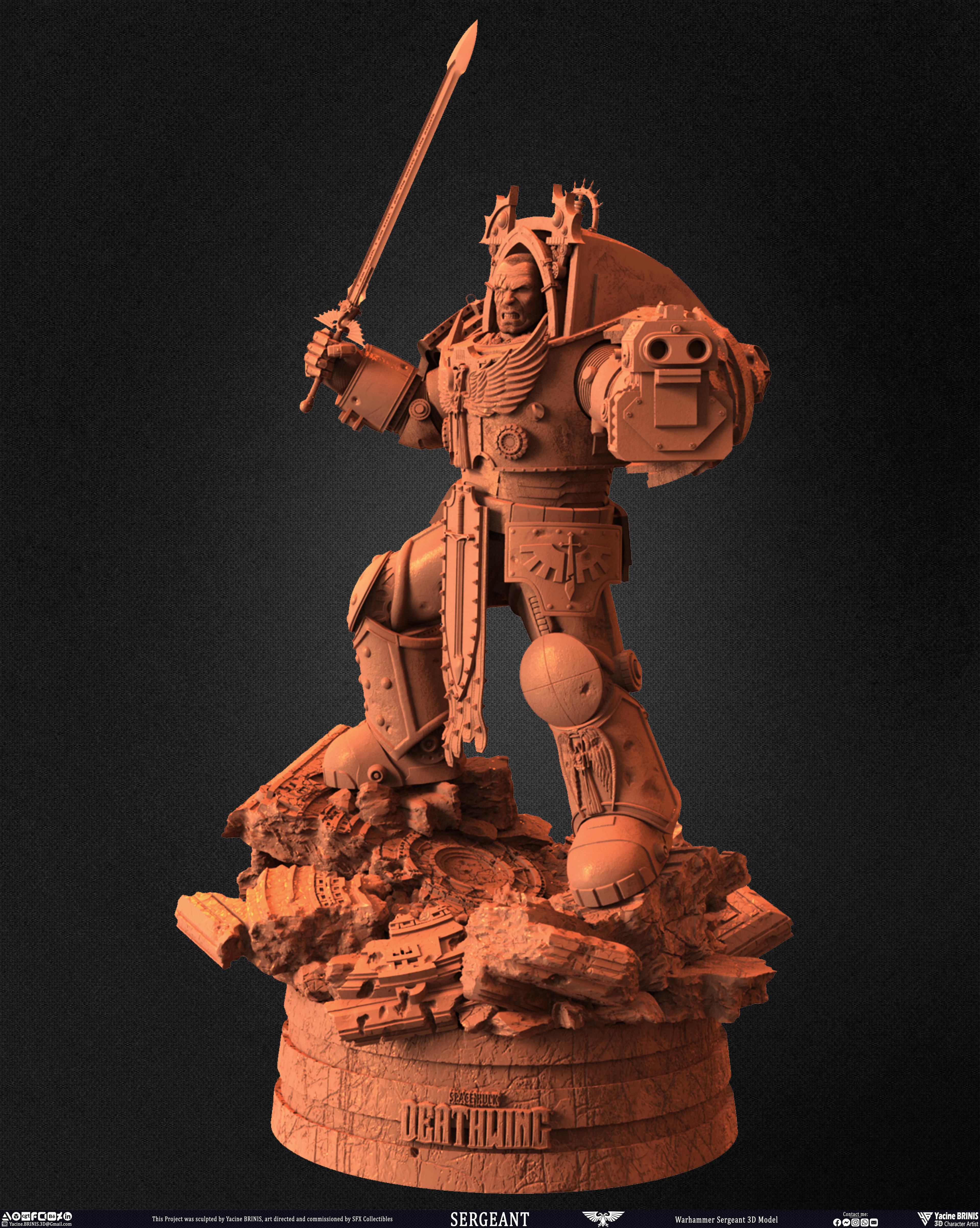 Warhammer Sergeant sculpted by Yacine BRINIS 020
