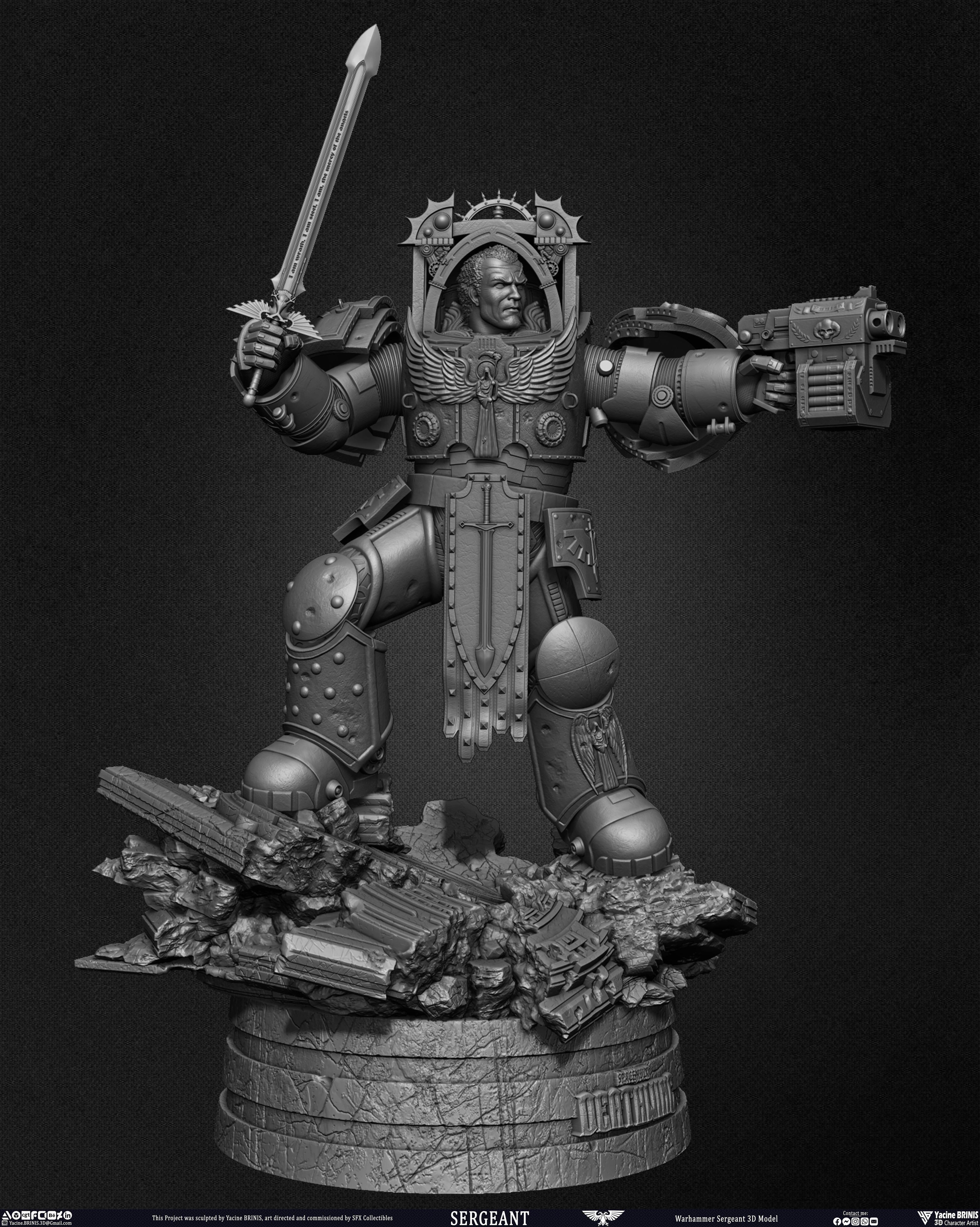 Warhammer Sergeant sculpted by Yacine BRINIS 023