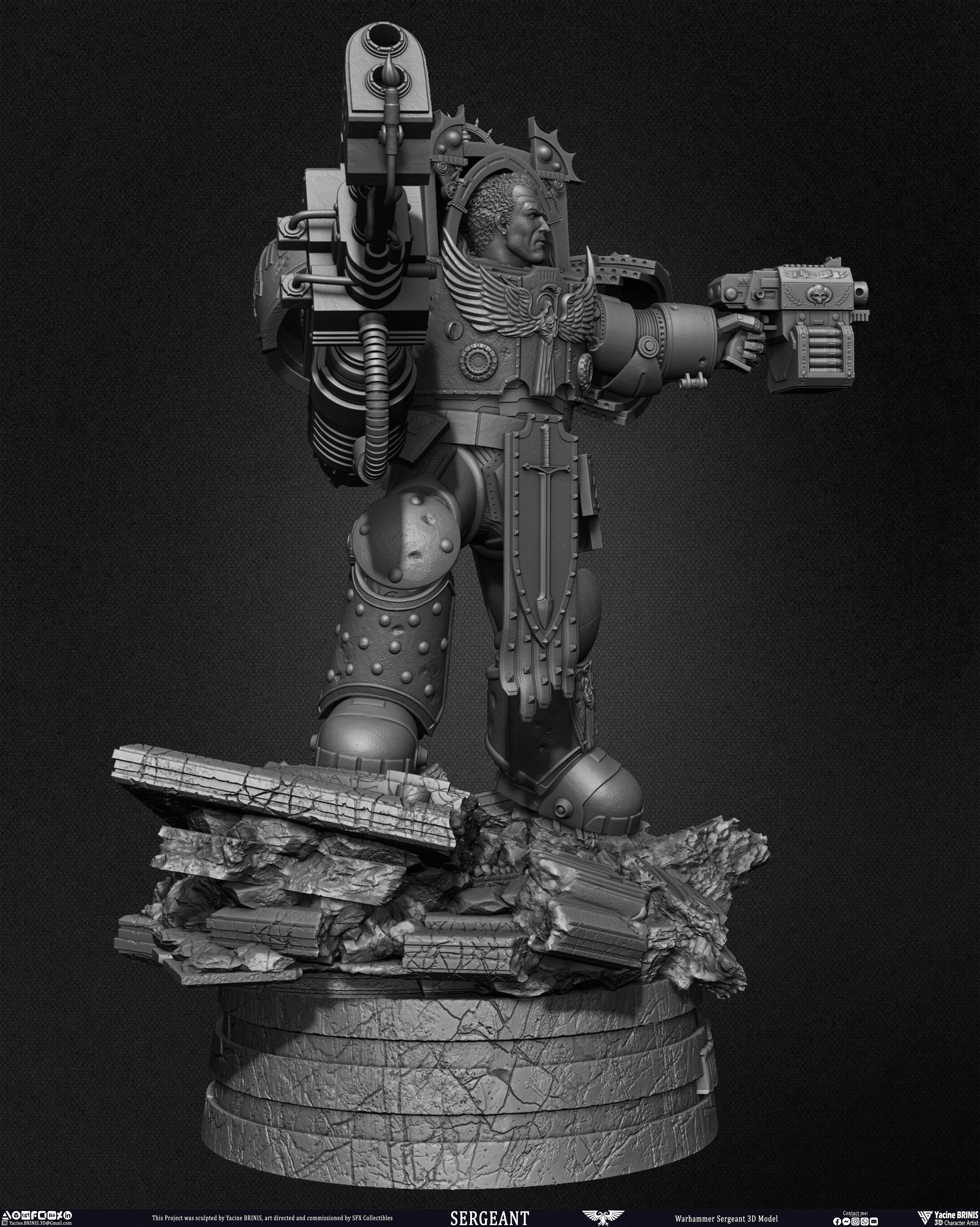 Warhammer Sergeant sculpted by Yacine BRINIS 024